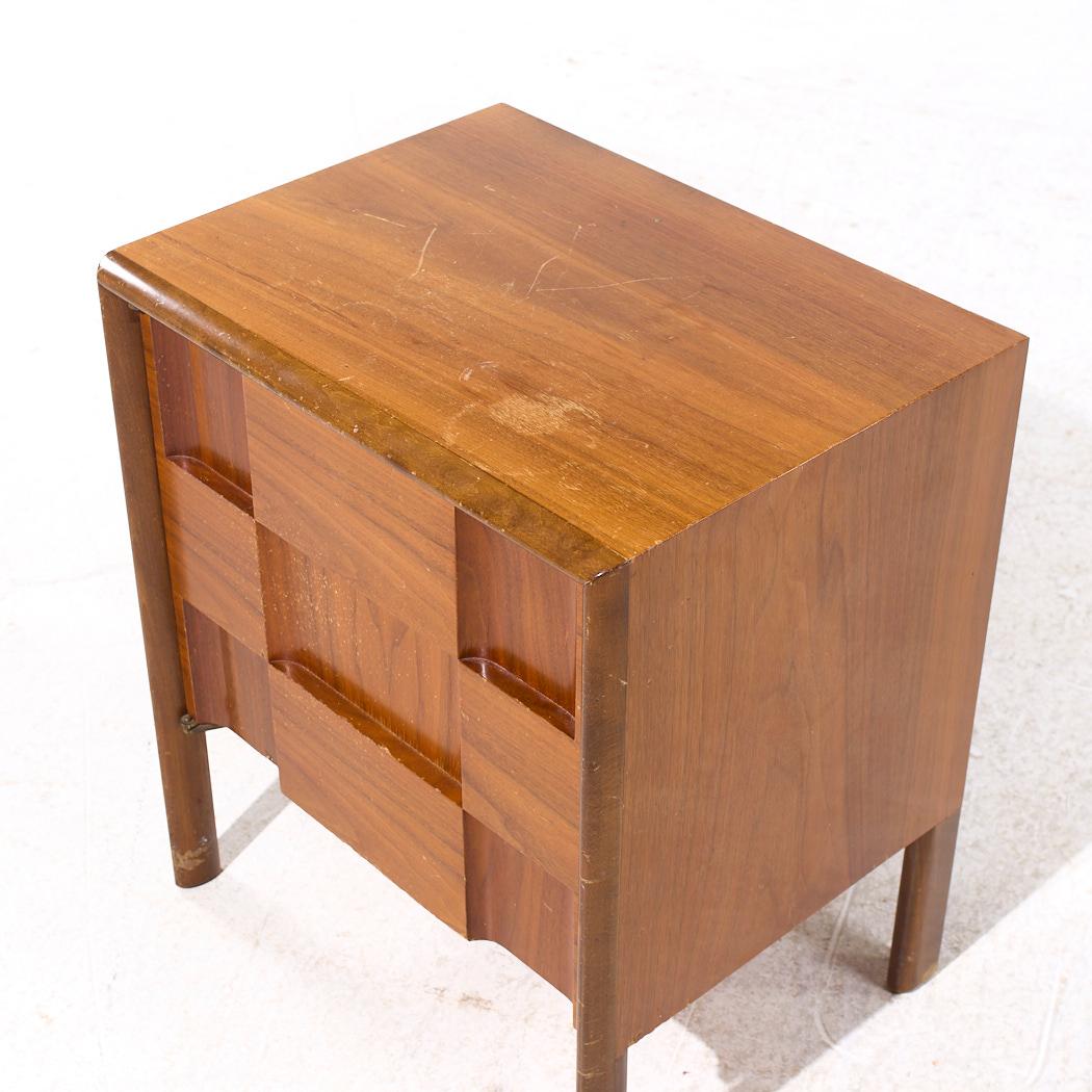 Edmond Spence Mid Century Swedish Walnut Nightstand For Sale 1