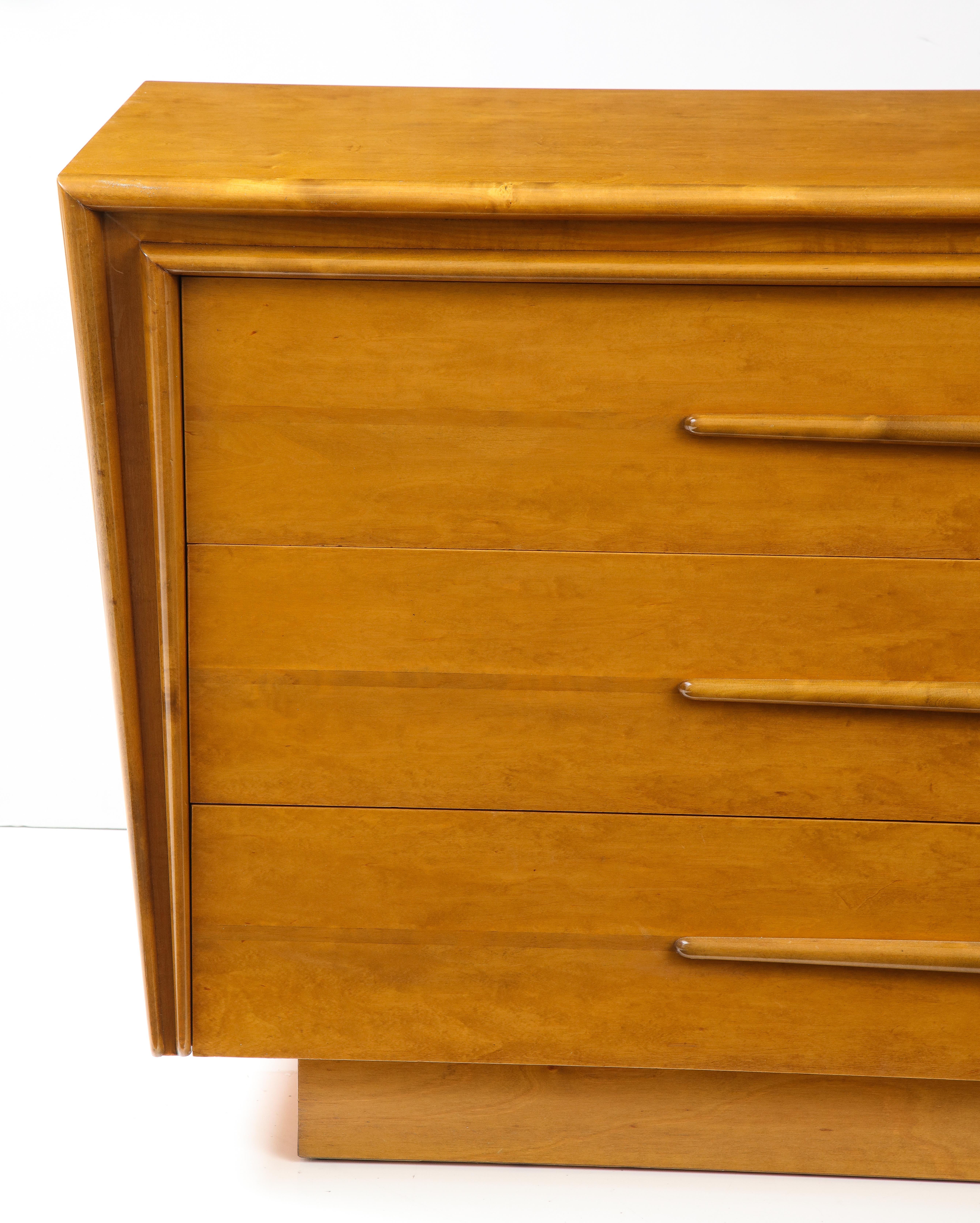 20th Century Edmond J. Spence, Scandinavian Modern Birch Dresser For Sale