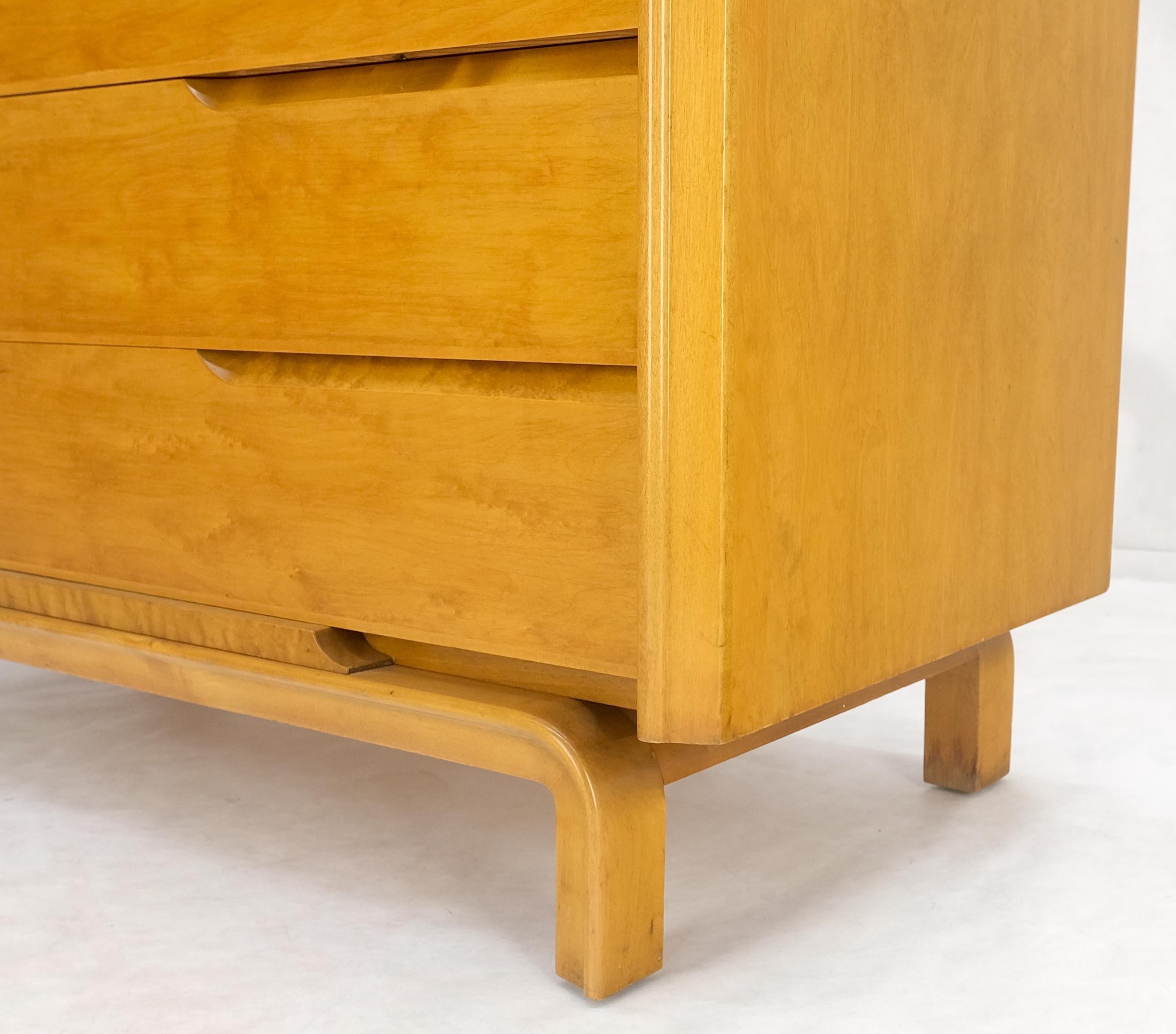 Lacquered Edmond Spence Swedish Blond High Boy Gentleman's Chest Dresser 4 Drawers MINT! For Sale