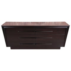 Edmond Spence Swedish Modern Ebonized Birch Dresser or Credenza, Refinished