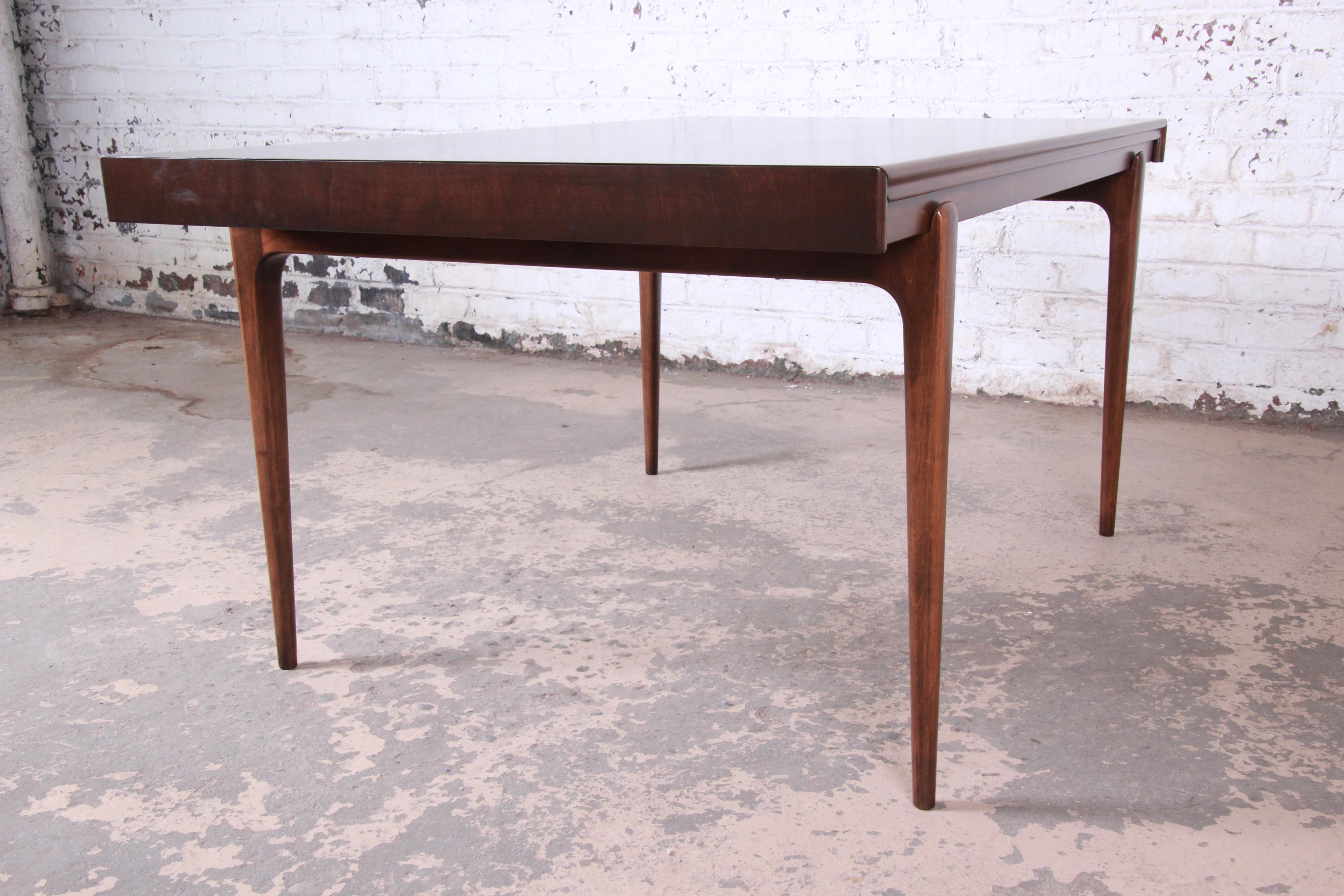 Edmond Spence Swedish Modern Extension Dining Table, Newly Refinished 5