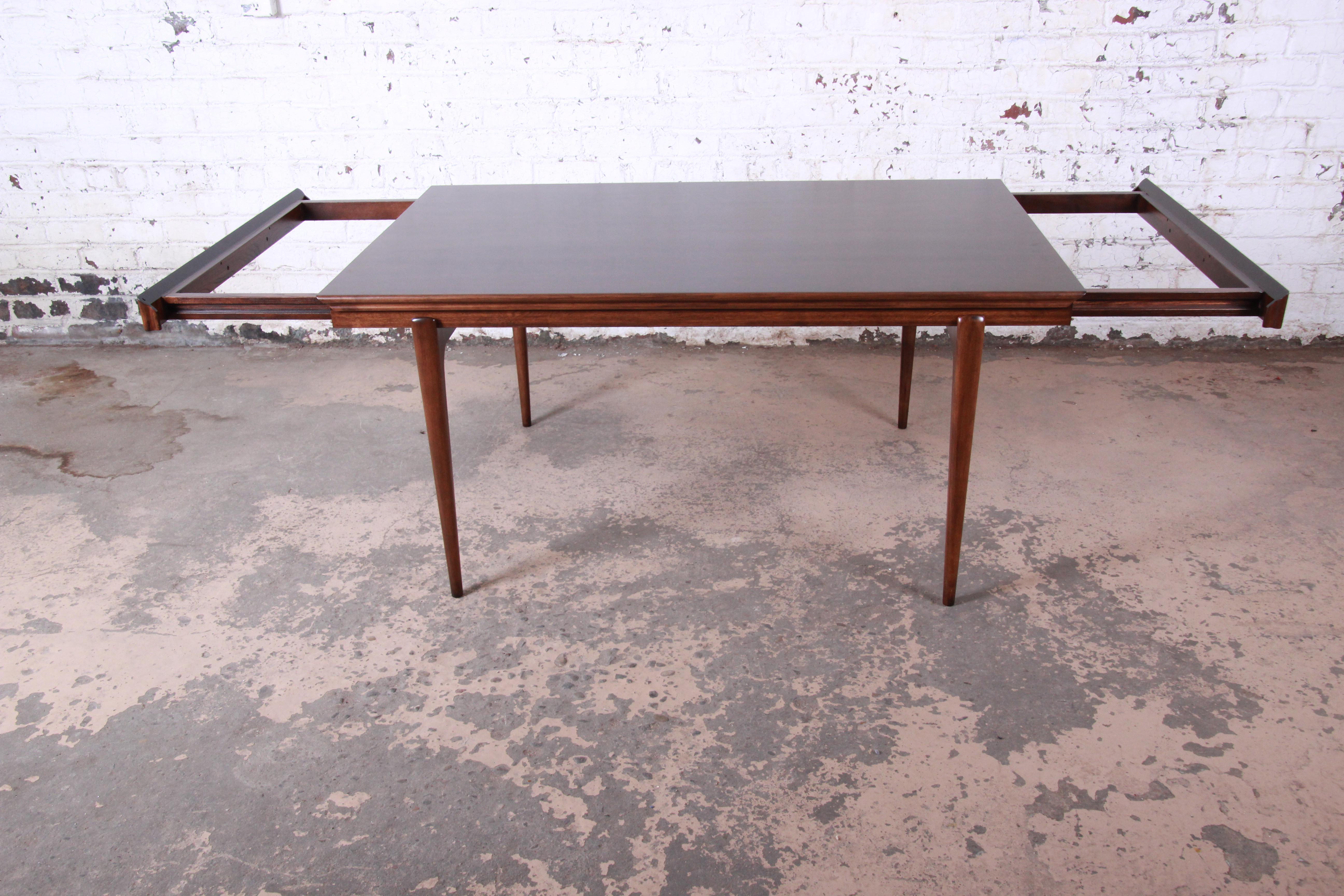 Mid-20th Century Edmond Spence Swedish Modern Extension Dining Table, Newly Refinished