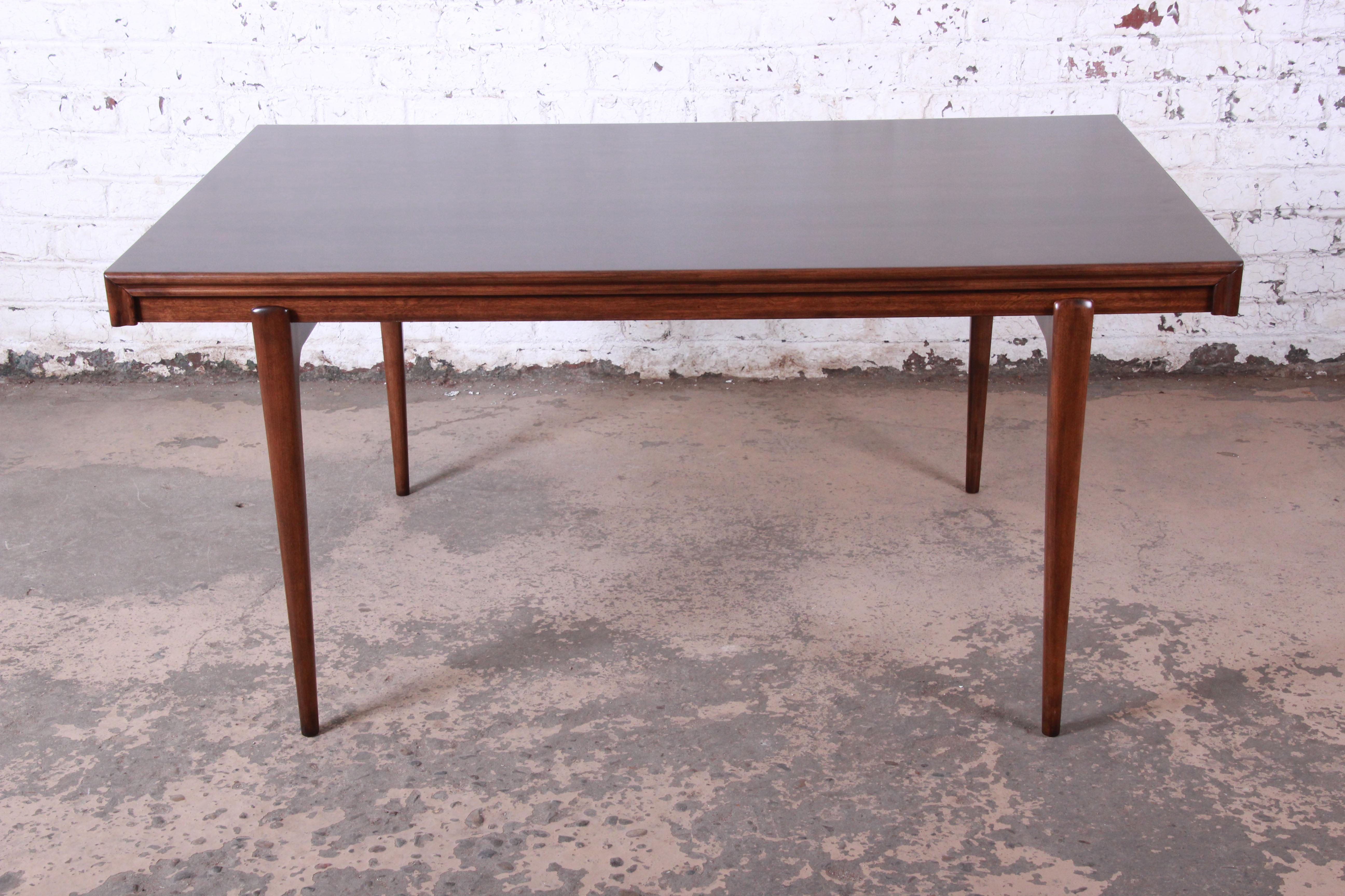 Birch Edmond Spence Swedish Modern Extension Dining Table, Newly Refinished
