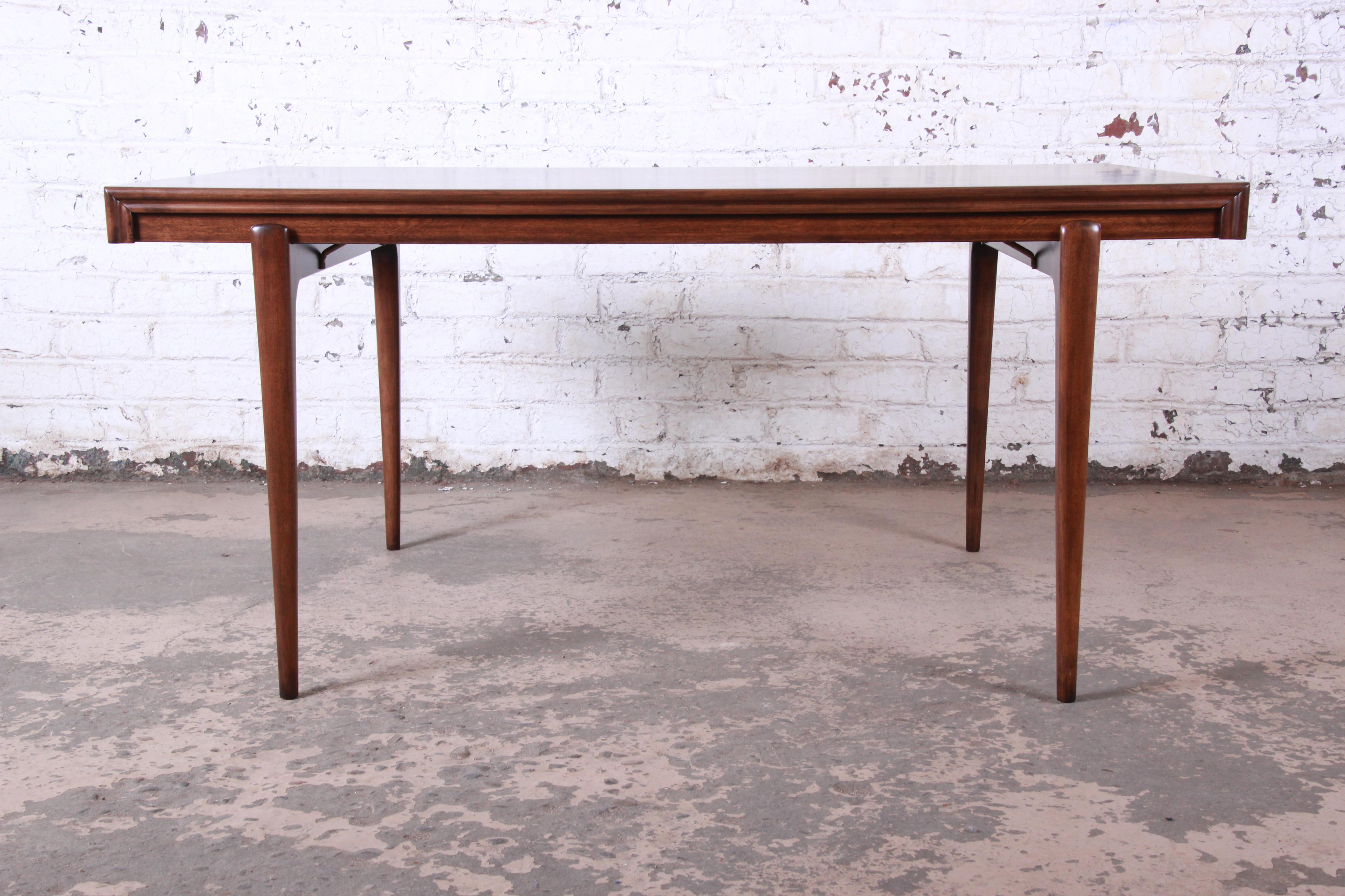 Edmond Spence Swedish Modern Extension Dining Table, Newly Refinished 1