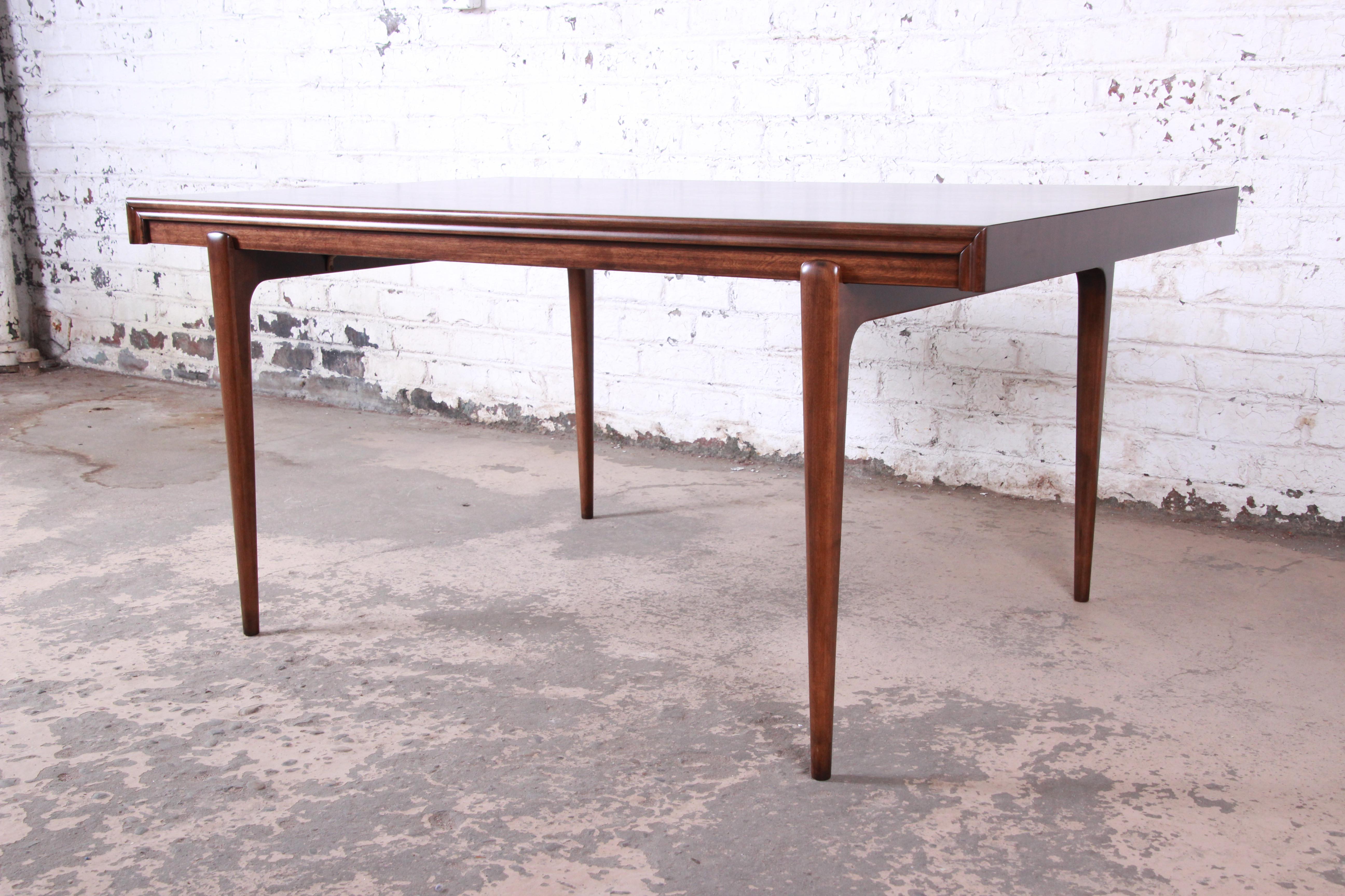 Edmond Spence Swedish Modern Extension Dining Table, Newly Refinished 2