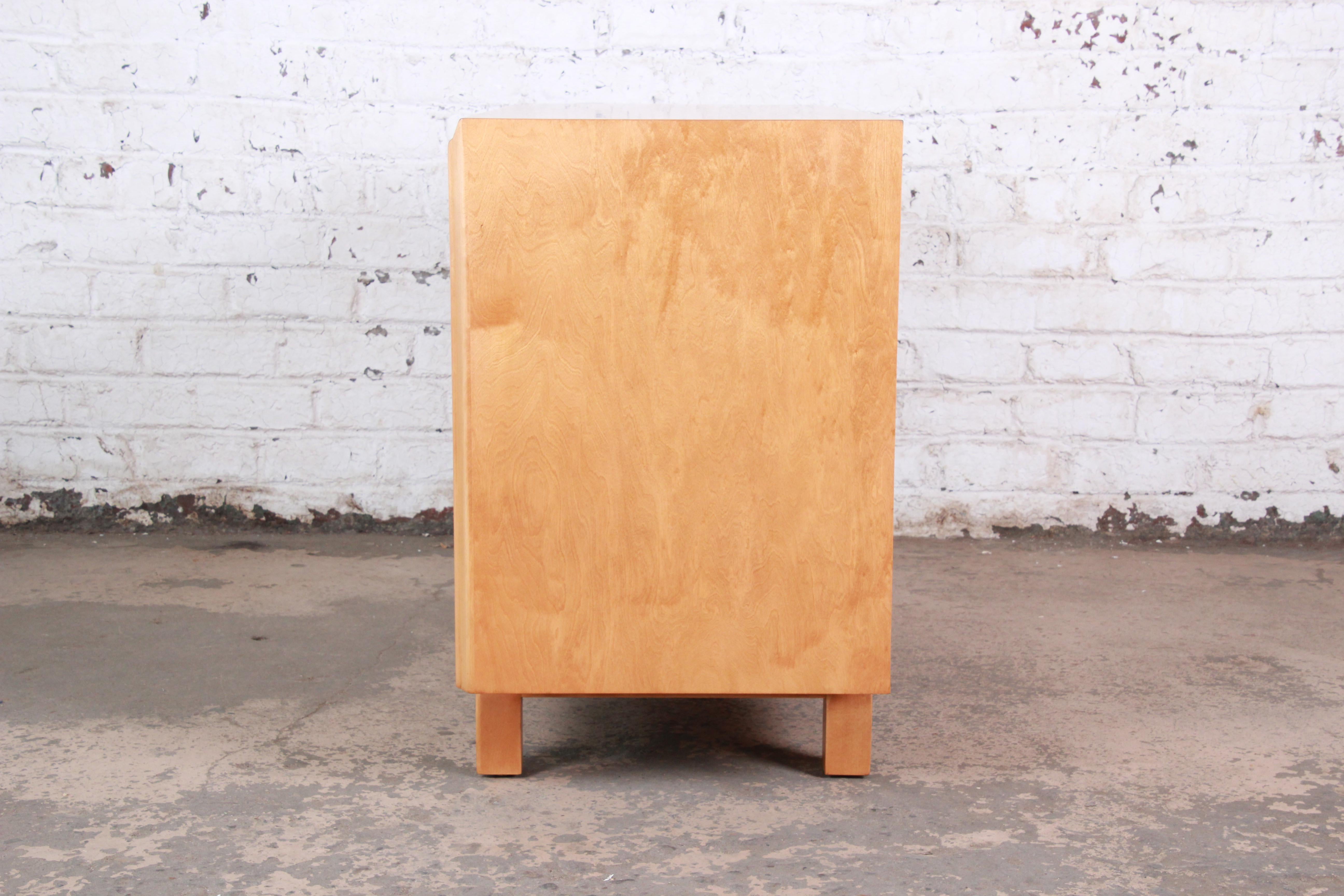 Edmond Spence Swedish Modern Maple Sideboard Credenza, Newly Refinished 6