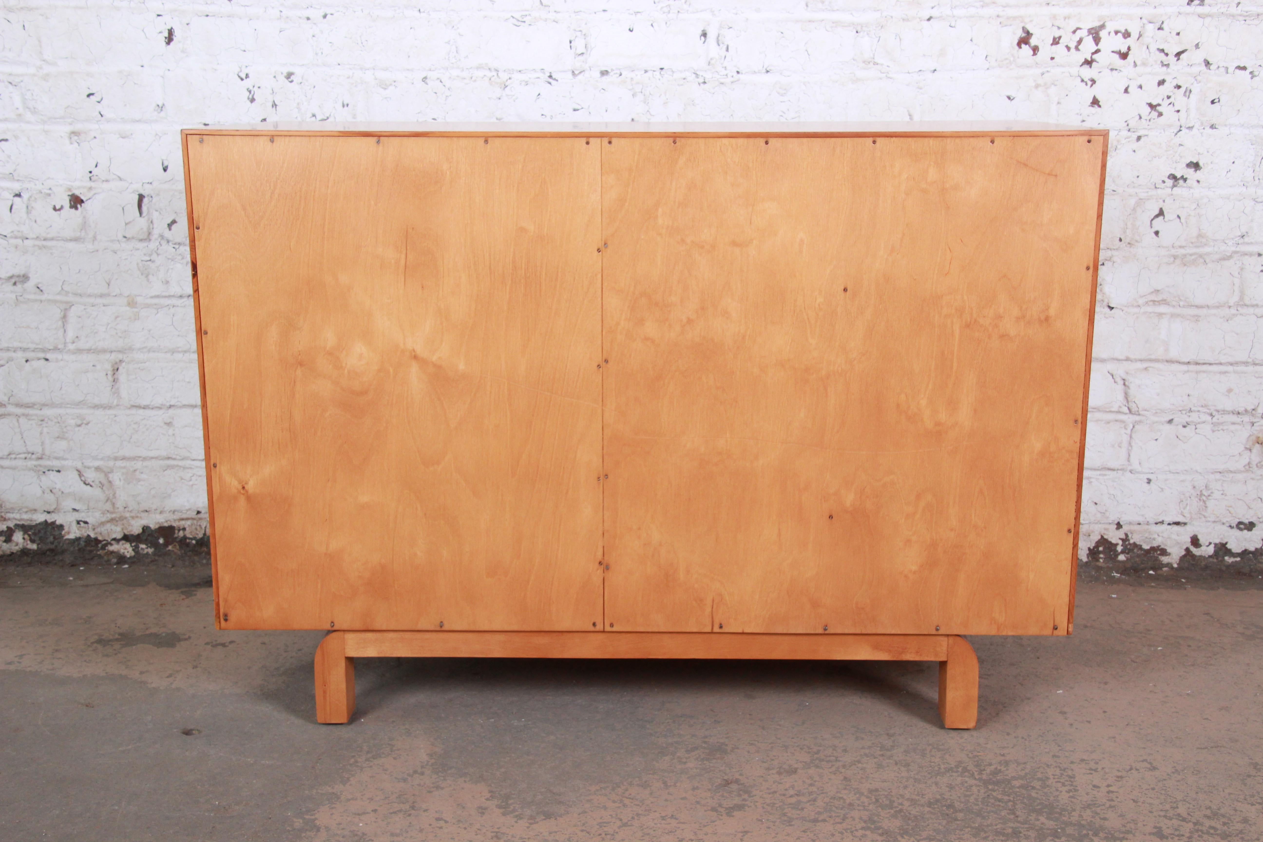 Edmond Spence Swedish Modern Maple Sideboard Credenza, Newly Refinished 7