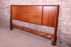 Edmond Spence Swedish Modern Walnut King Size Headboard, 1950s