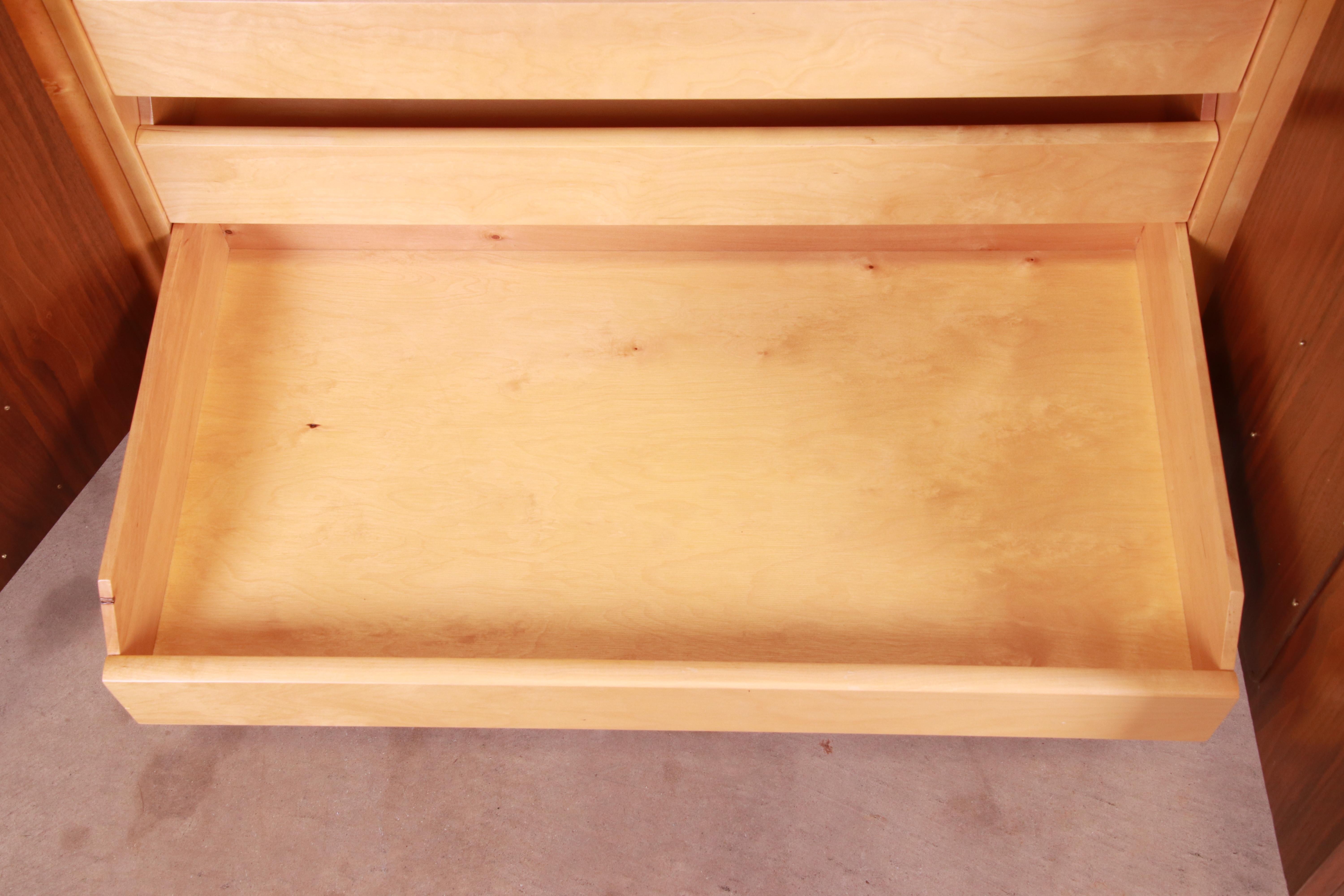 Edmond Spence Swedish Modern Walnut Sideboard Credenza, Newly Refinished For Sale 4