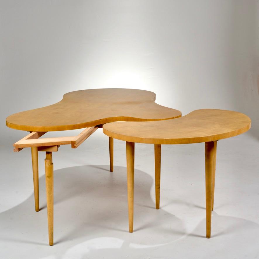 Swedish Edmond Spence Two-Part Dining Table in Birch