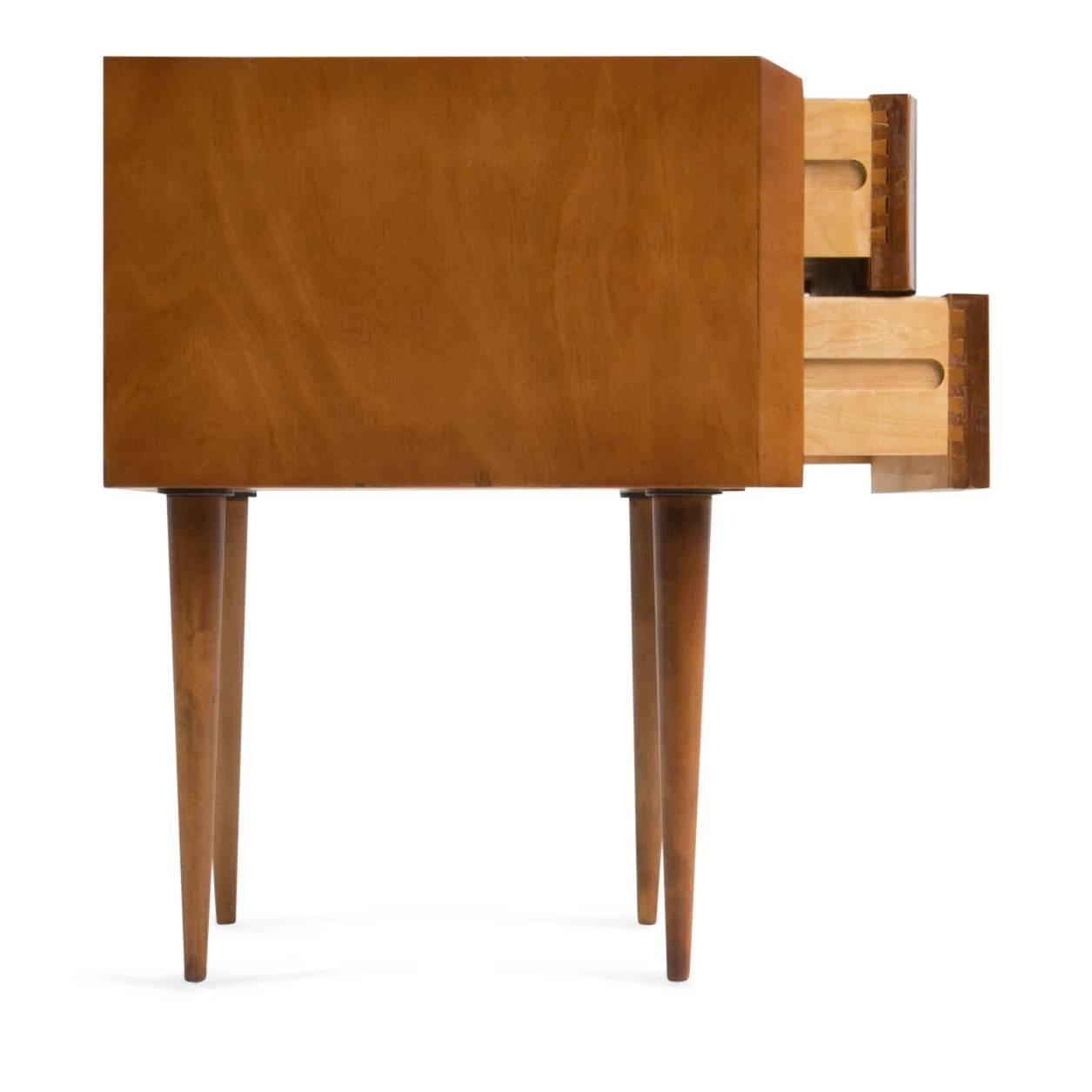 Mid-20th Century Edmond Spence Wave Front Nightstands, Stamped, circa 1950