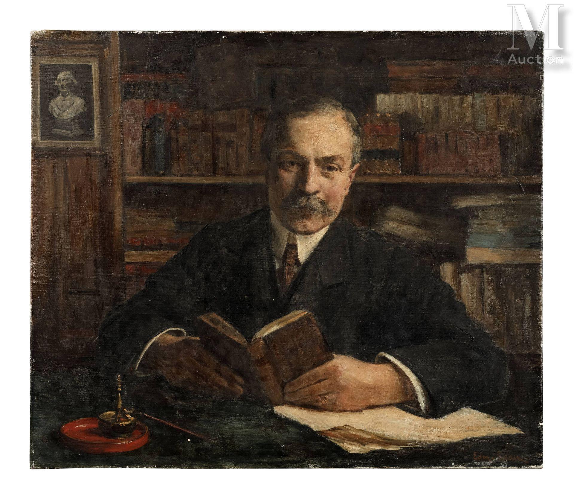 Edmond SUAU  Portrait Painting - Theodore Roosevelt Original Portrait Oil Painting by listed French artist