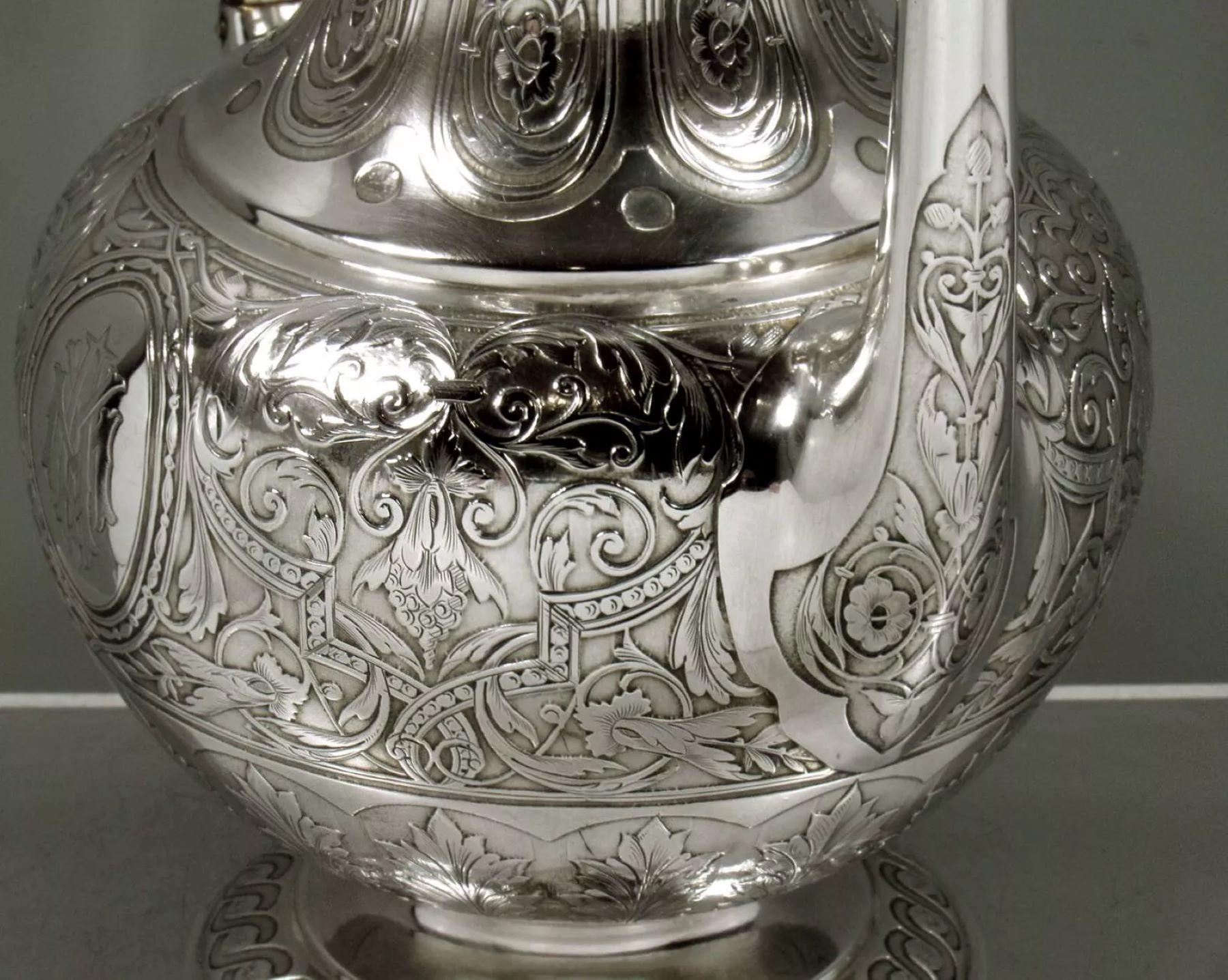 Edmond Tetard Juego de café o té de 5 piezas    C 1895 