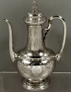 Edmond Tetard Freres Coffee/Tea 5 piece SET C 1895 “SILVERSMITH TO THE KING”