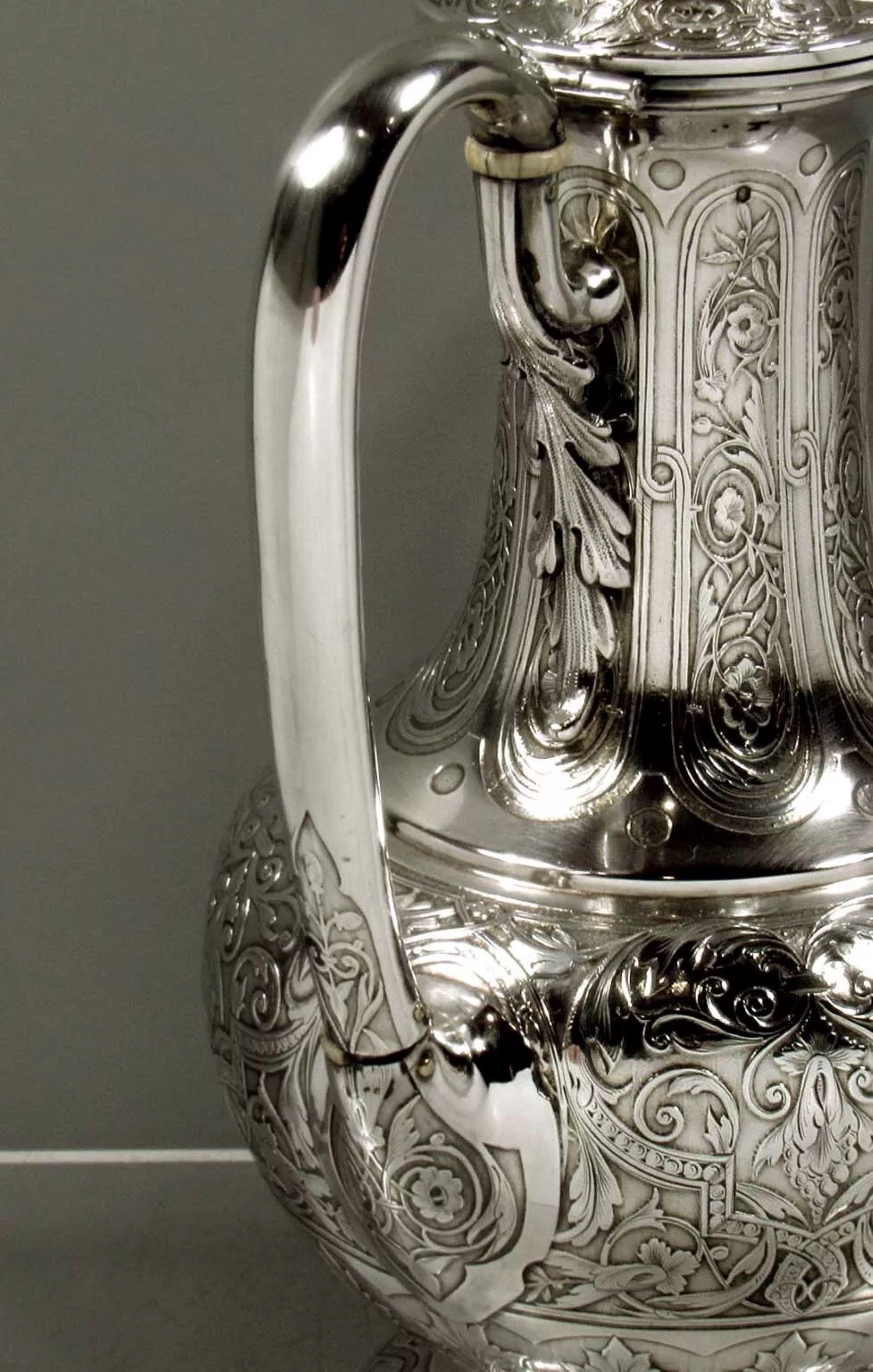 Edmond Tetard Juego de café o té de 5 piezas    C 1895 