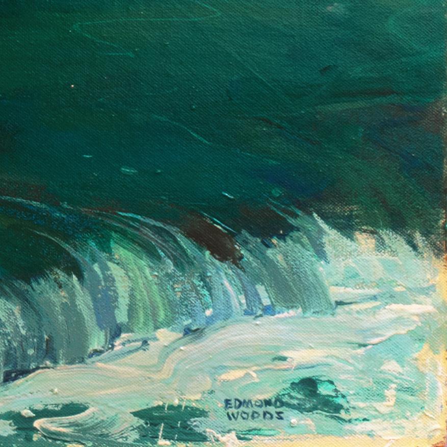 'Trout Stream', Large Oil, San Diego, California, Chouinard & Otis Art Institute - Painting by Edmond Woods