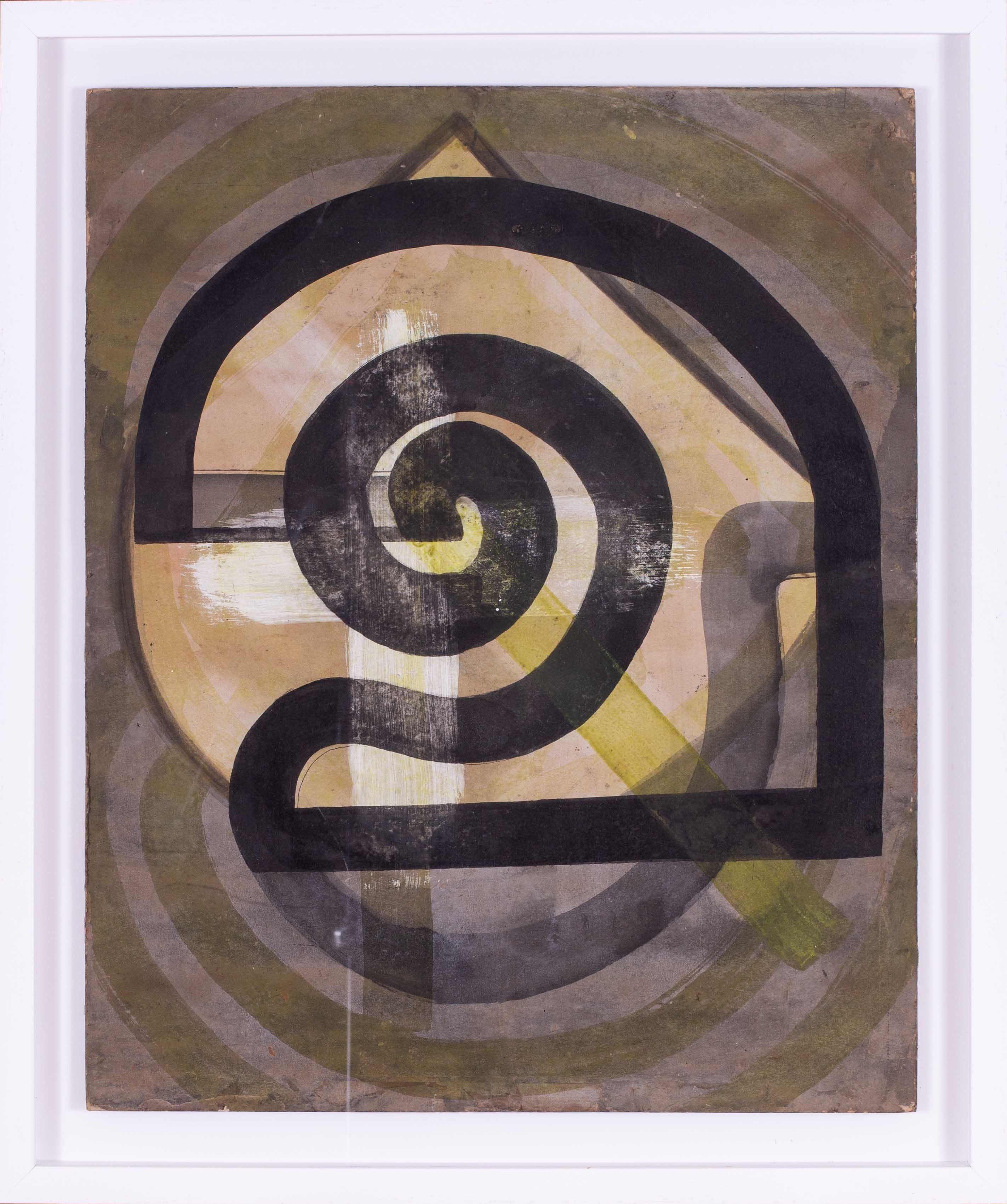 Edmond Xavier Kapp (British, 1890 – 1978)
Spiral 2
Mixed media
21.1/2 x 17.1/4 in. (54.7 x 43.8 cm.)

Edmond Kapp was born in Islington, London, on 5 November 1890, of American and German Jewish parentage. He gave himself the middle initial ‘X’ –