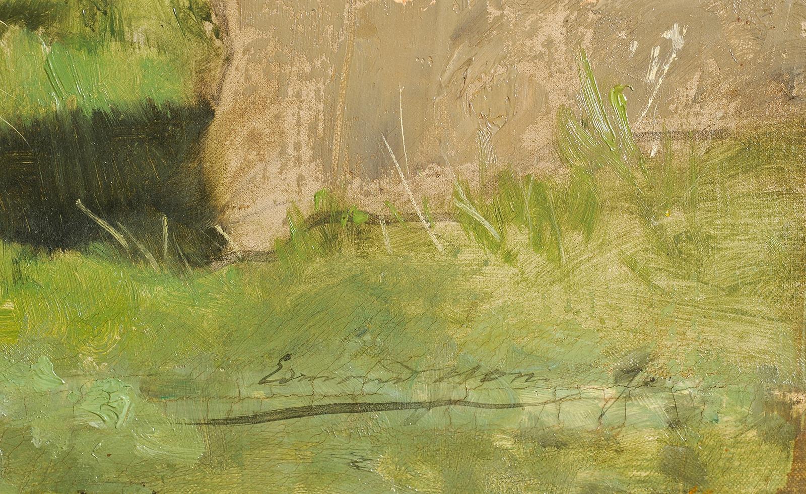 Edmond Yon
(Montmartre 1841 - Parigi 1897)
Riva del fiume con uccelli
Olio su tela
H. 79,5 cm; L. 130 cm
Firmato in basso a destra e datato 1876
Telaio originale

Mostra: 1876, Salon des Artistes Français con il numero 2079: 