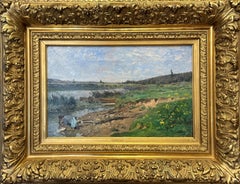 "St. Auld, France" Edmond Yon, French Artist, Atmospheric Country Landscape