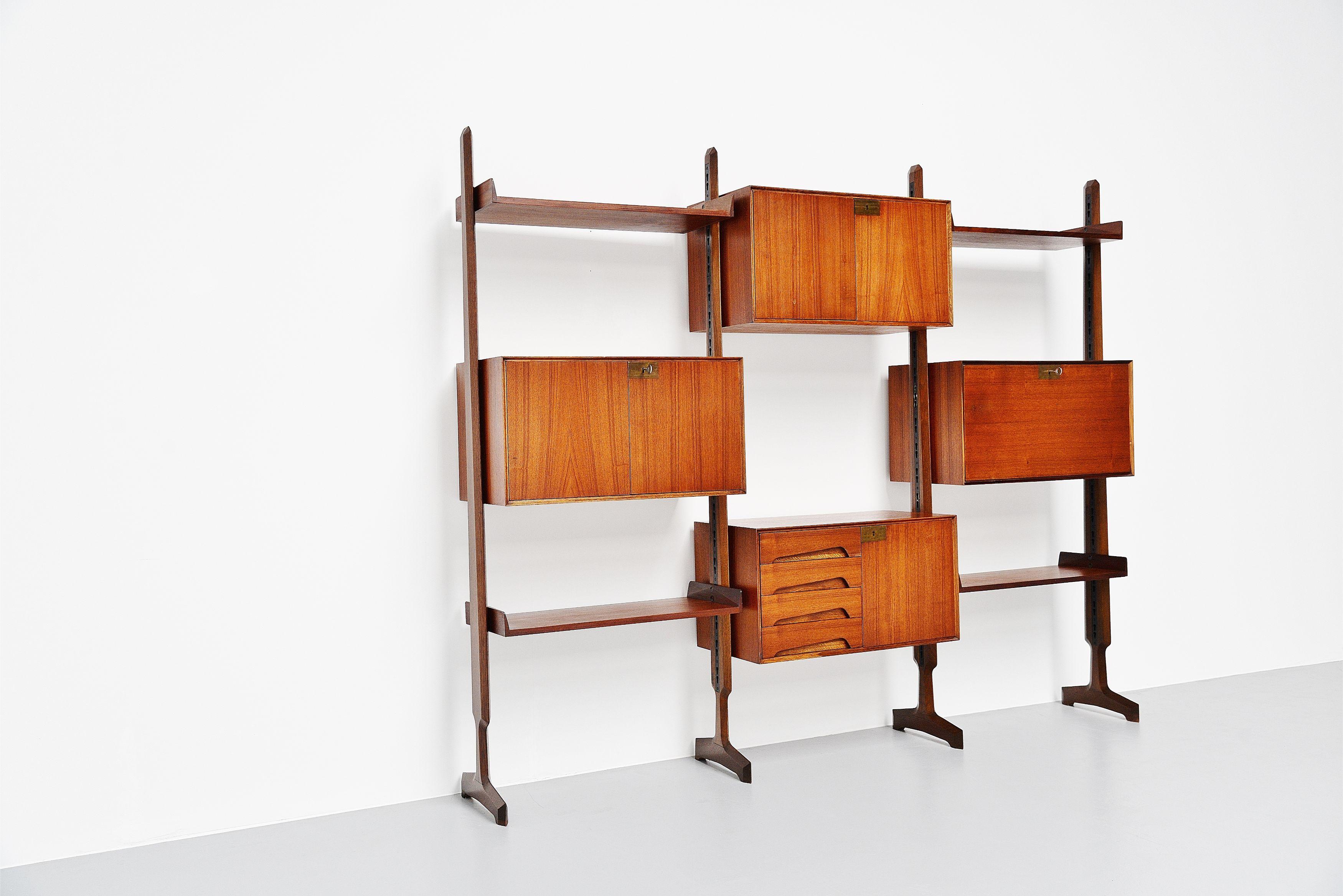 Mid-Century Modern Edmondo Palutari Bookcase for Vittorio Dassi, Italy, 1950