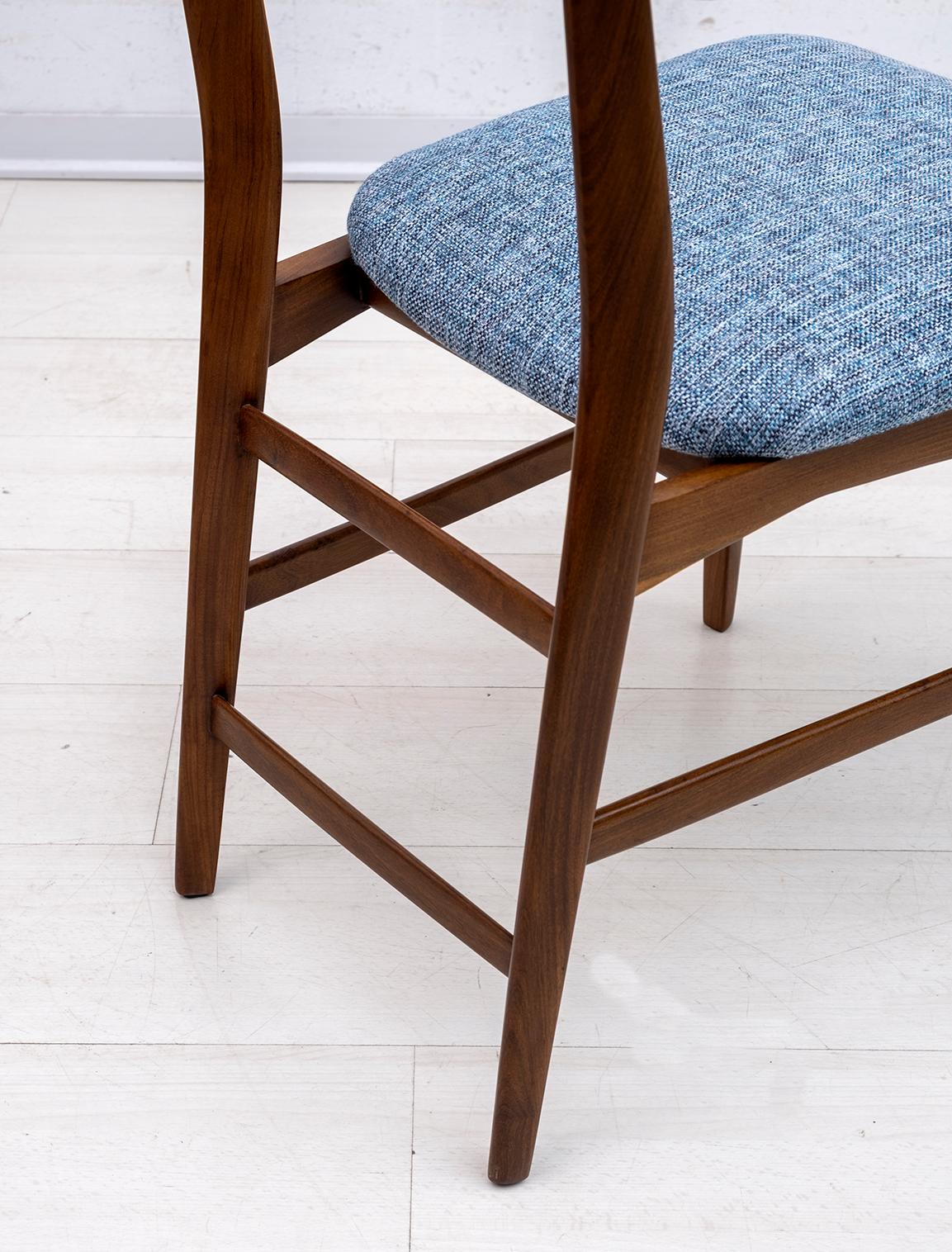 Edmondo Palutari pour Dassi Table et chaises en teck italiennes du milieu du siècle, années 50 en vente 7