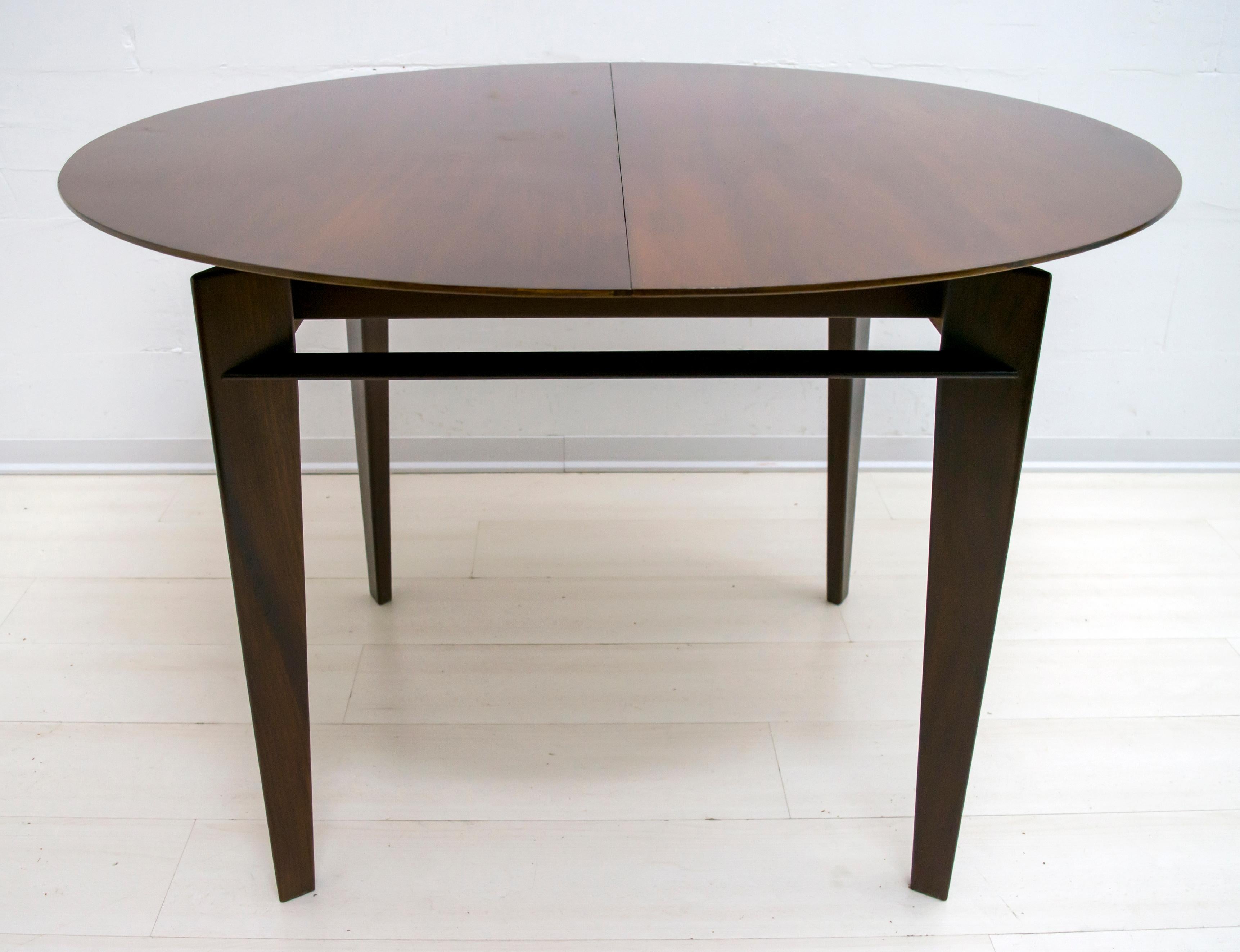 Edmondo Palutari for Dassi Mid-Century Italian Teak Dining Table and Chairs, 50s For Sale 8