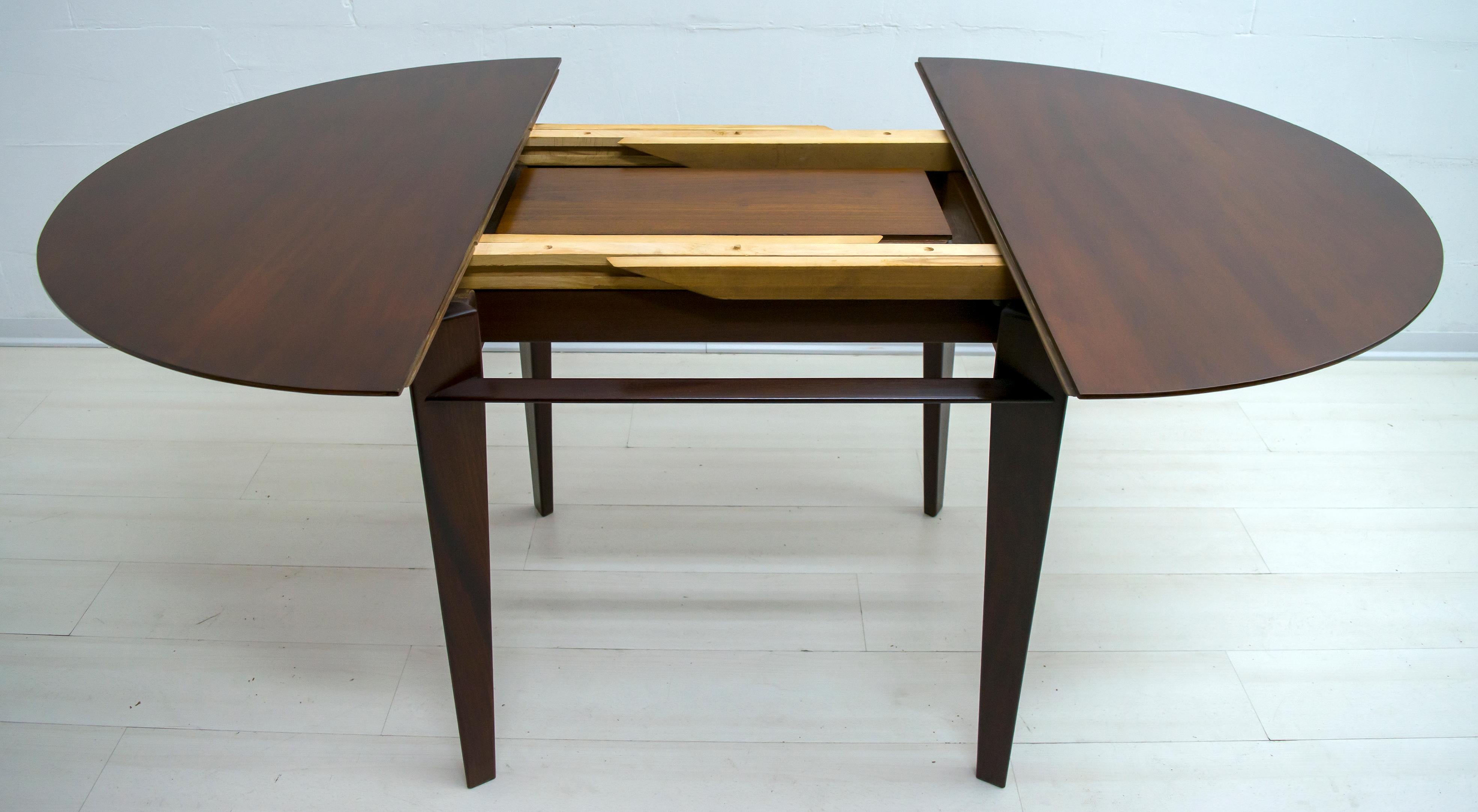 Edmondo Palutari for Dassi Mid-Century Italian Teak Dining Table and Chairs, 50s For Sale 12