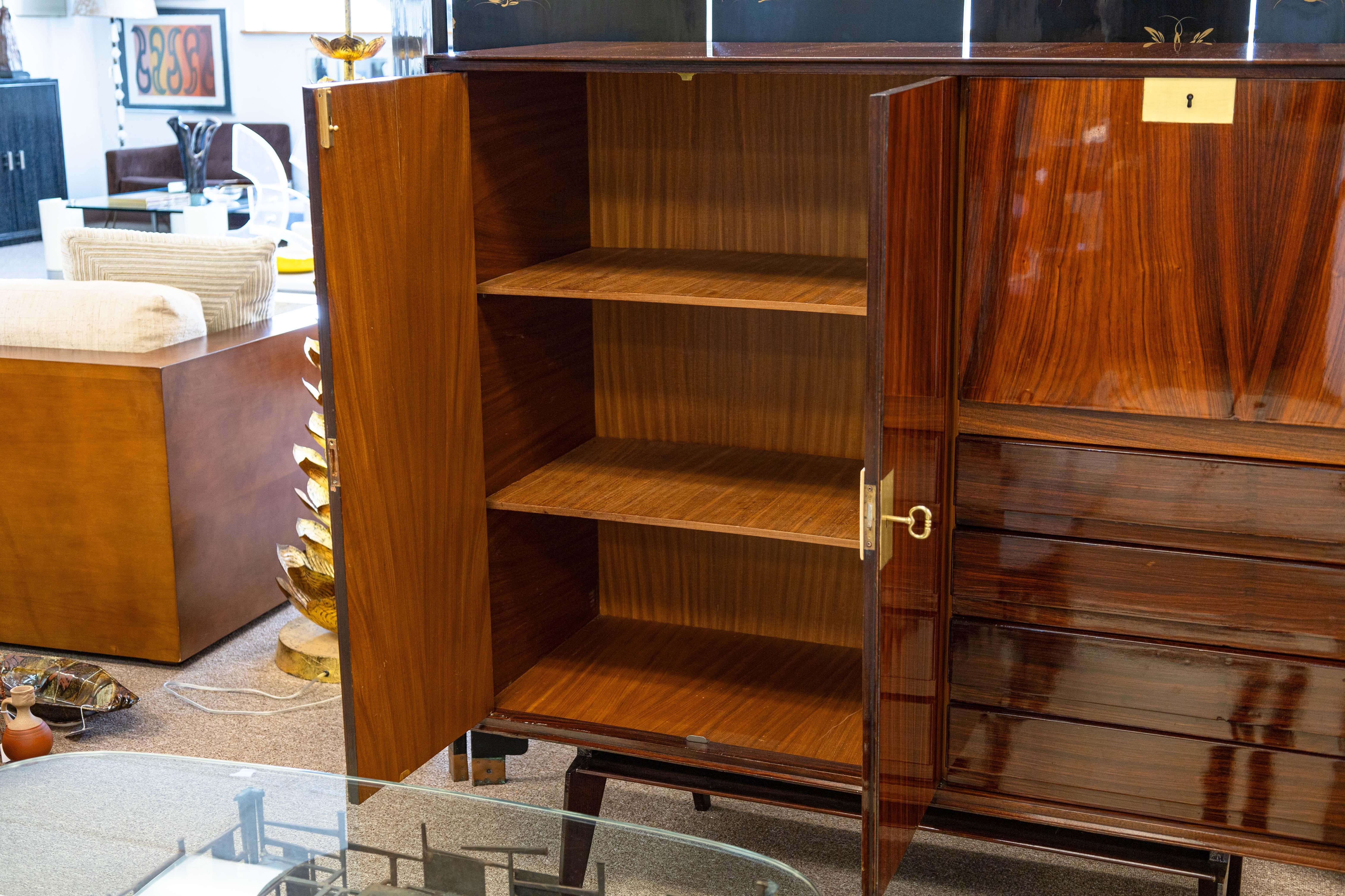 Credenza Edmondo Palutari per Vittorio Dassi 1960 Mid Century Modern Cabinet in vendita 3