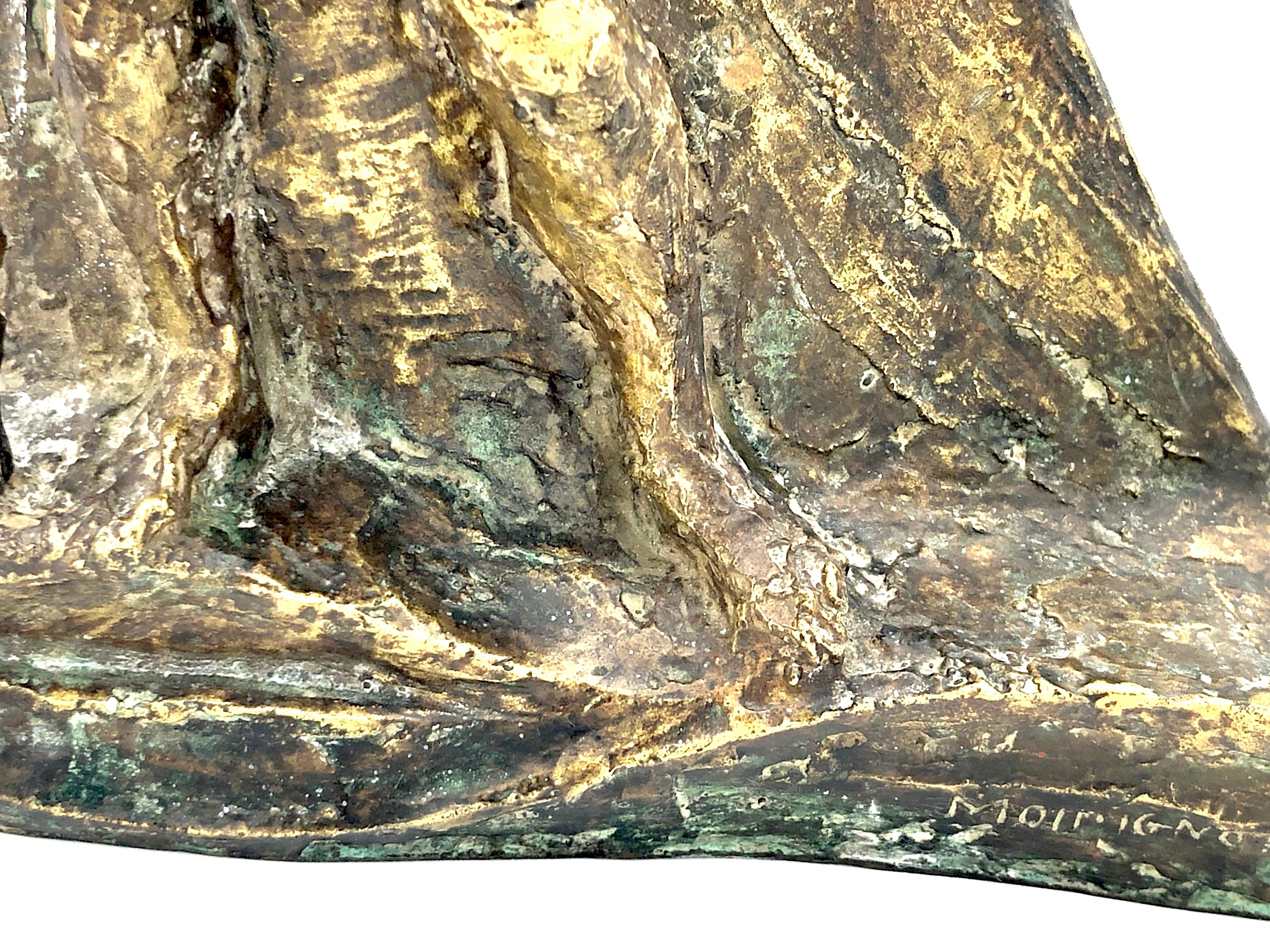 Edmont Moirignot Paris Sculpture Poseidon Neptun Trident Bronze For Sale 4