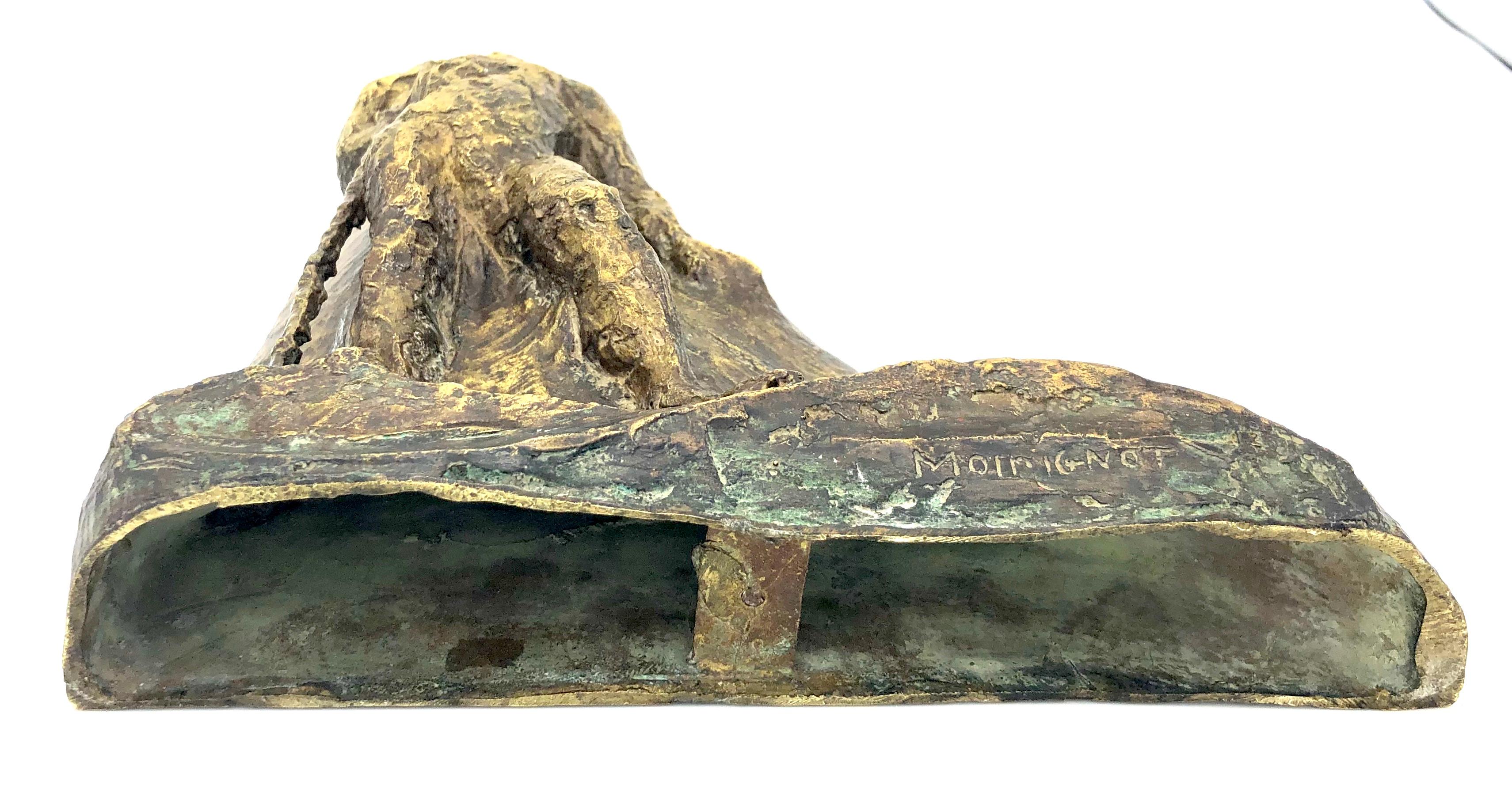 Edmont Moirignot Paris Sculpture Poseidon Neptune Trident Bronze en vente 5
