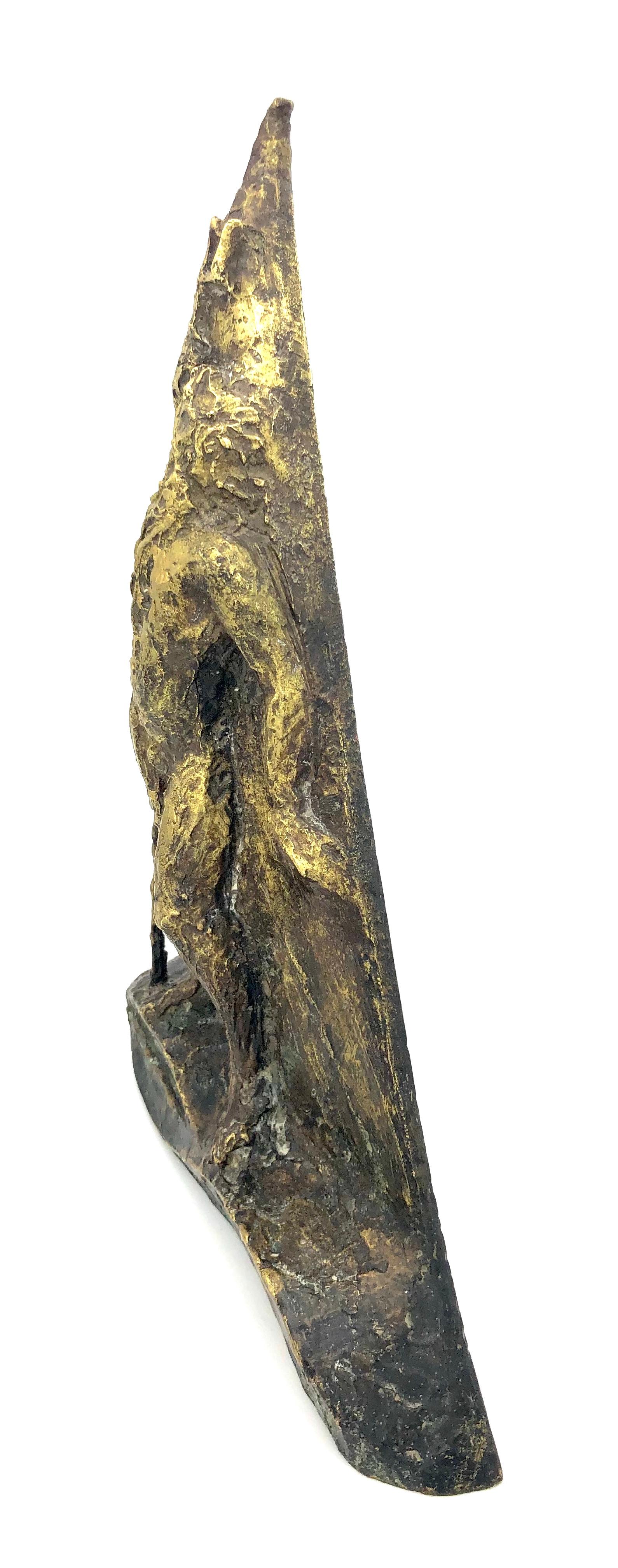 Mid-20th Century Edmont Moirignot Paris Sculpture Poseidon Neptun Trident Bronze For Sale