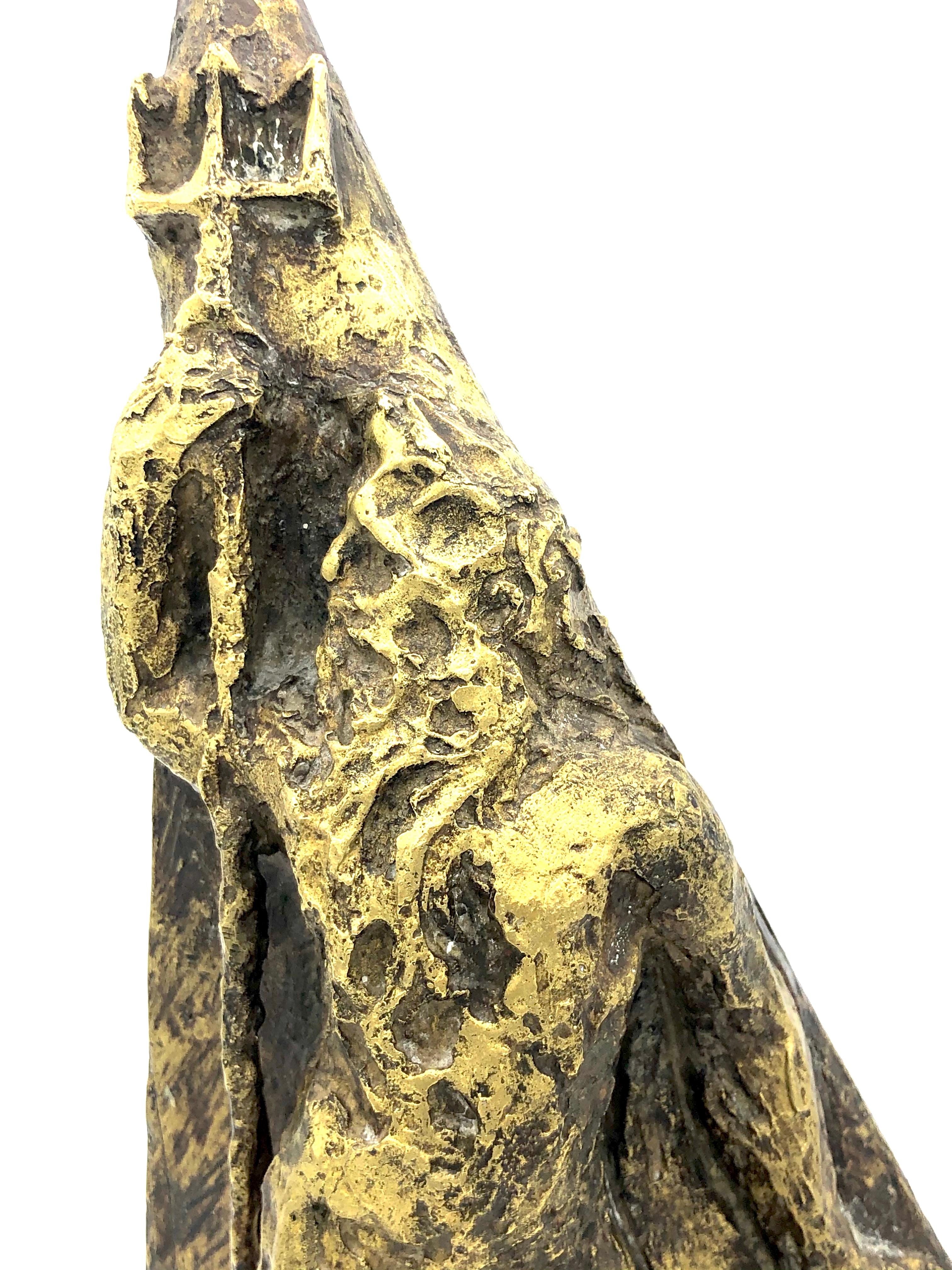 Edmont Moirignot Paris Sculpture Poseidon Neptun Trident Bronze For Sale 1