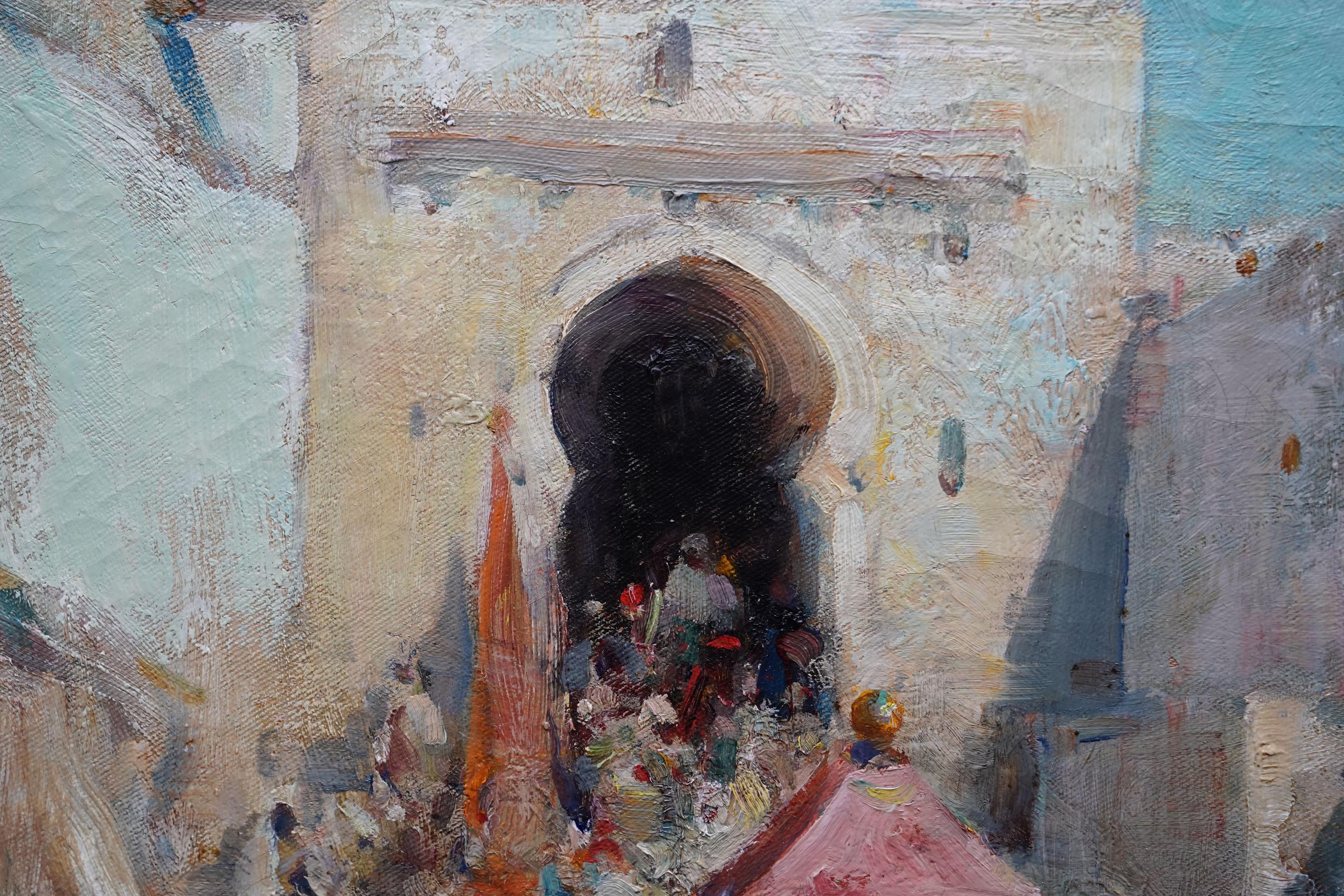 Hayy a la Meca - Pintura al óleo figurativa de arte orientalista impresionista británico en venta 1