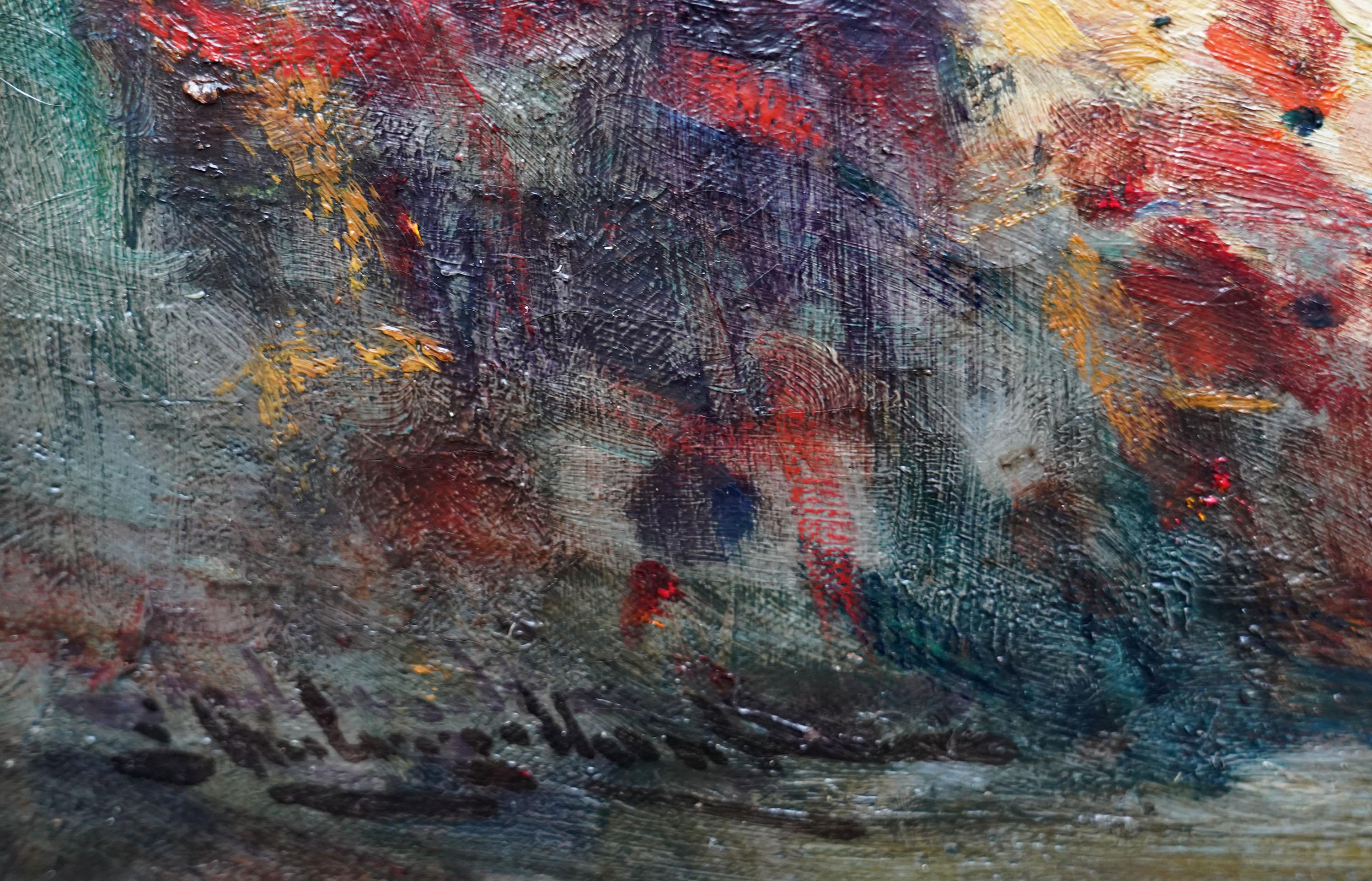 Hayy a la Meca - Pintura al óleo figurativa de arte orientalista impresionista británico en venta 3