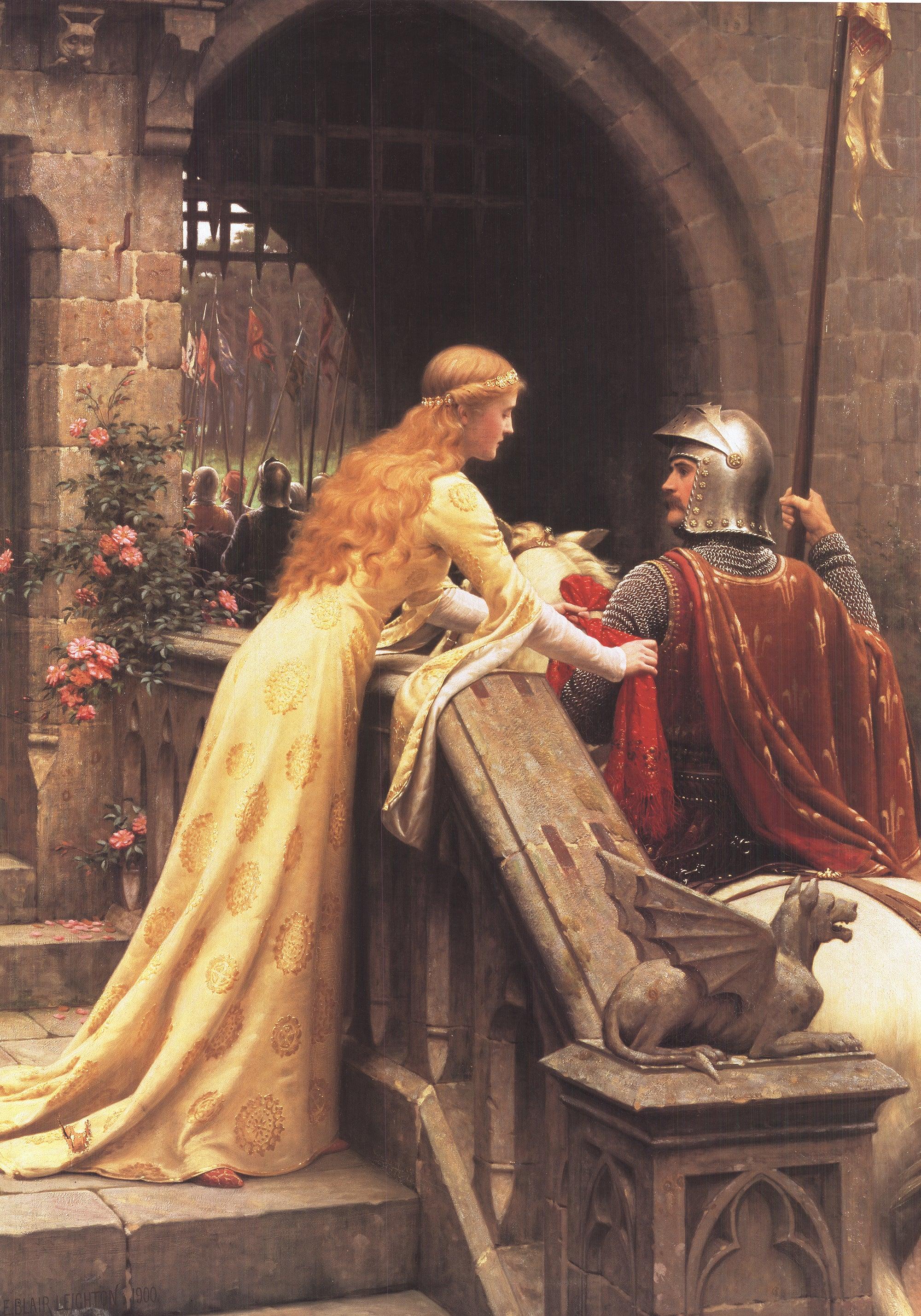 Edmund Blair Leighton 'God Speed' Offset Lithograph 1
