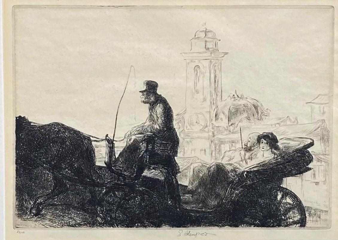 En Promenade - Print by Edmund Blampied