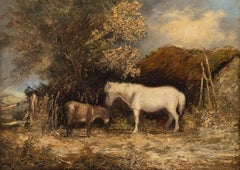 Attrib. Edmund Bristow (1787-1876) - 19th Century Oil, The Donkey & Horse