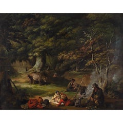 Edmund Bristow, Travellers In A Wood, Oil Painting