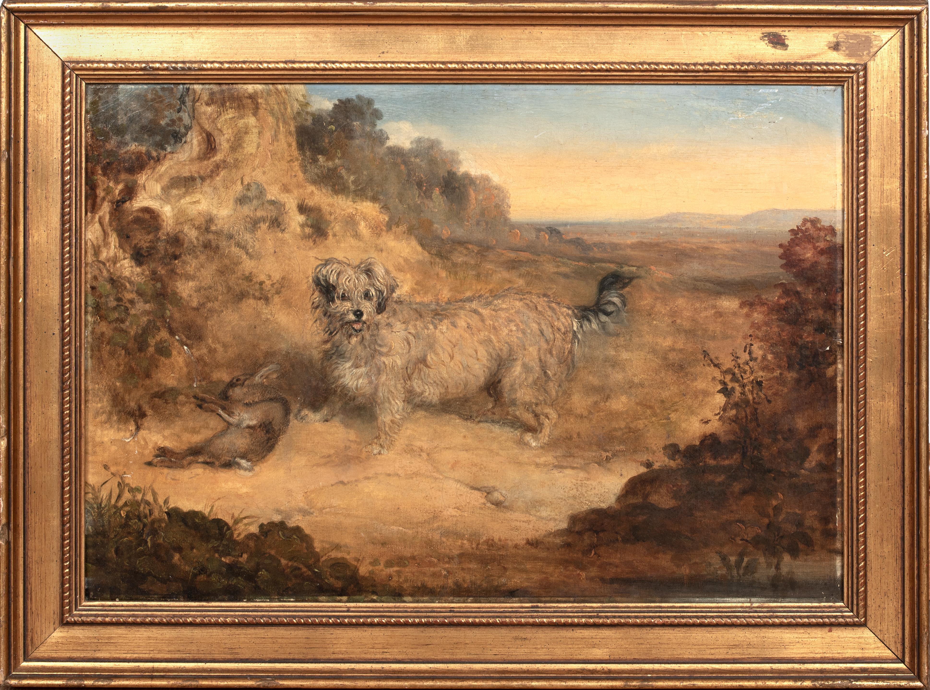 Edmund Bristow Animal Painting – Porträt einer Dandy Dinmont, 19. Jahrhundert