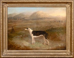 Antique Portrait Of A Greyhound, early 19th Century