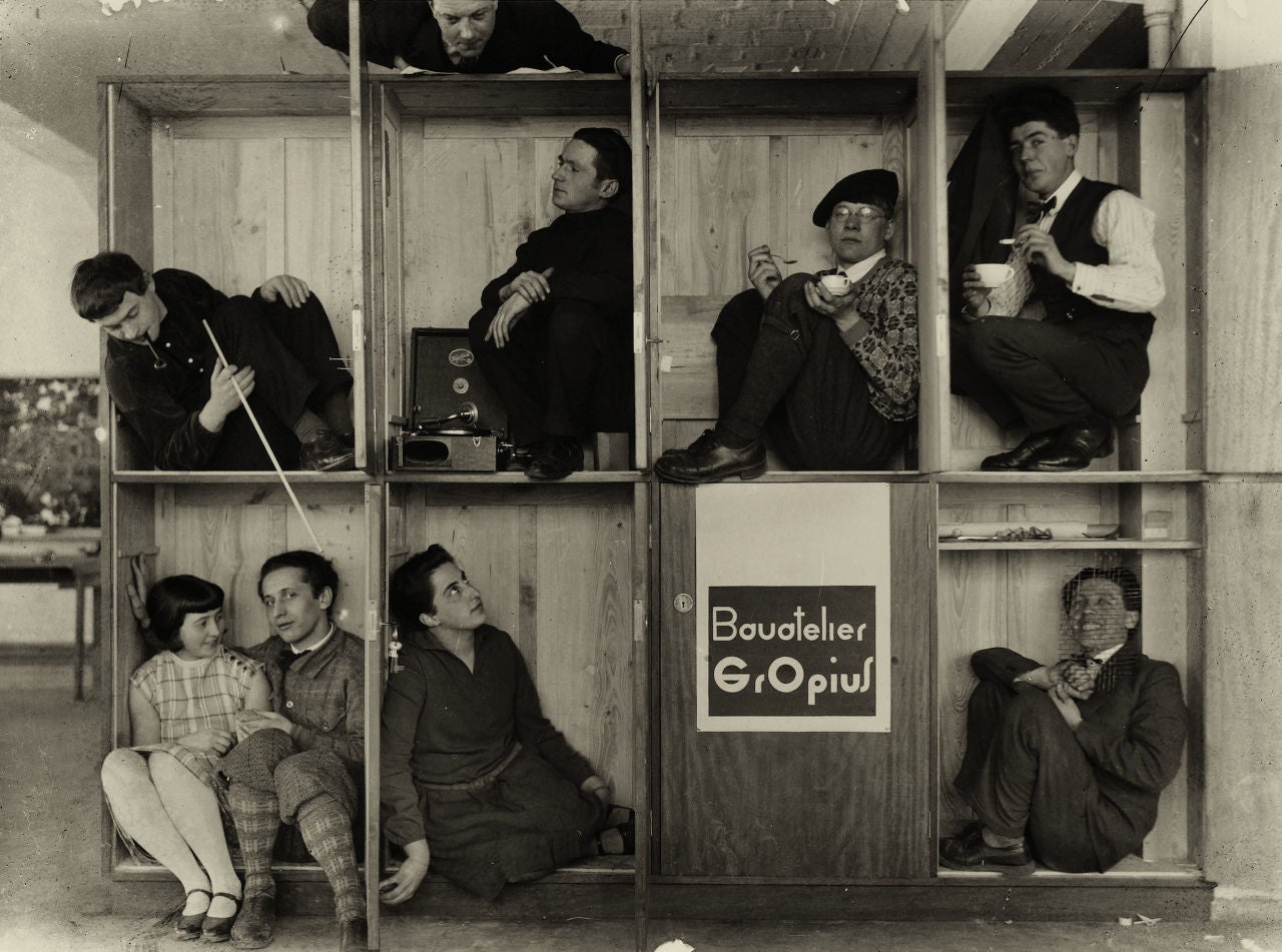 Edmund Collein Black and White Photograph - Bauatelier Gropius