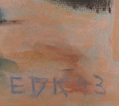 "ADOBE CHURCH" NEW MEXICO DATED 1943 FRAMED 28.75 X 33.25