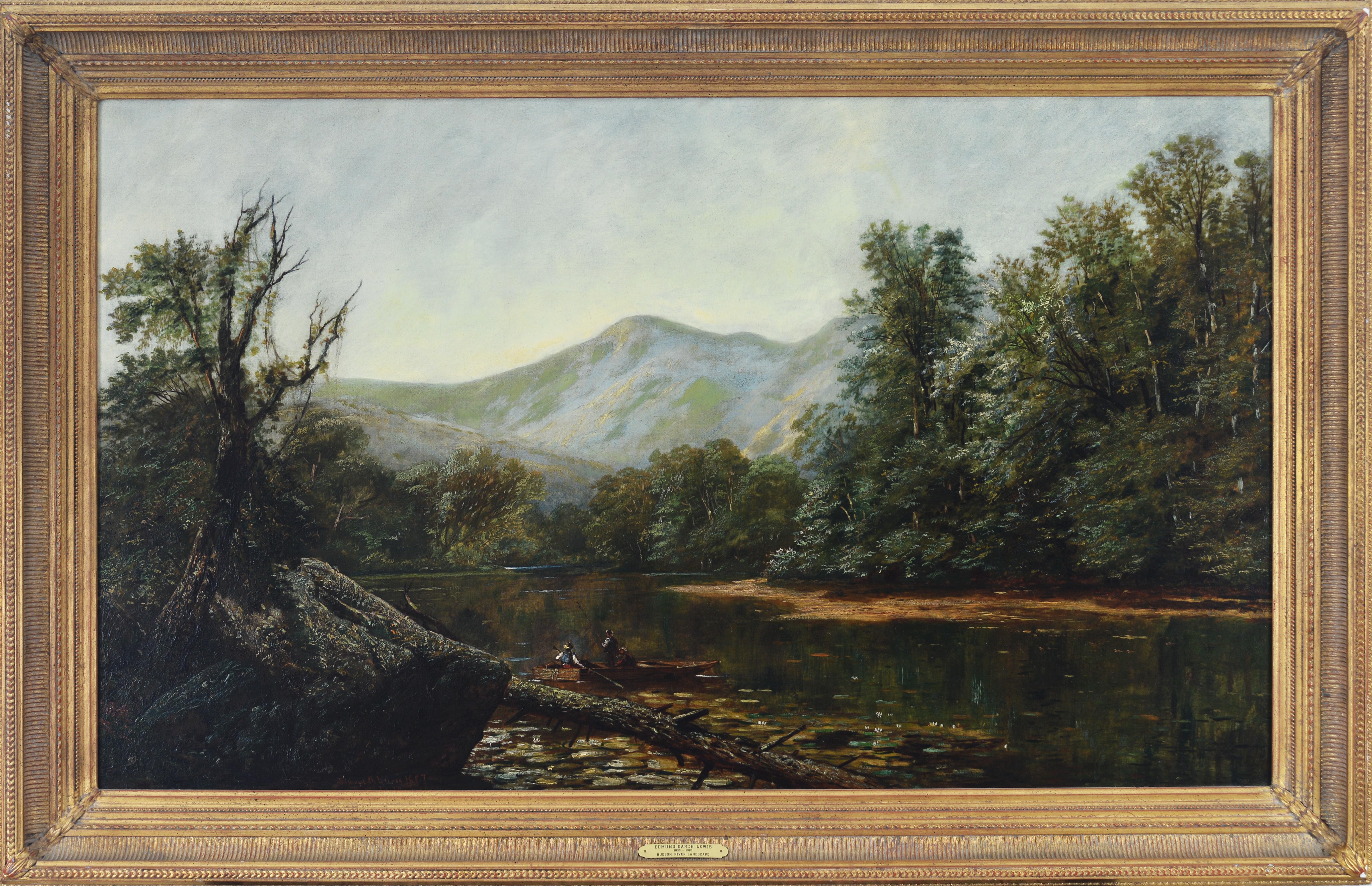 Edmund Darch Lewis Landscape Painting - Hudson River Landscape
