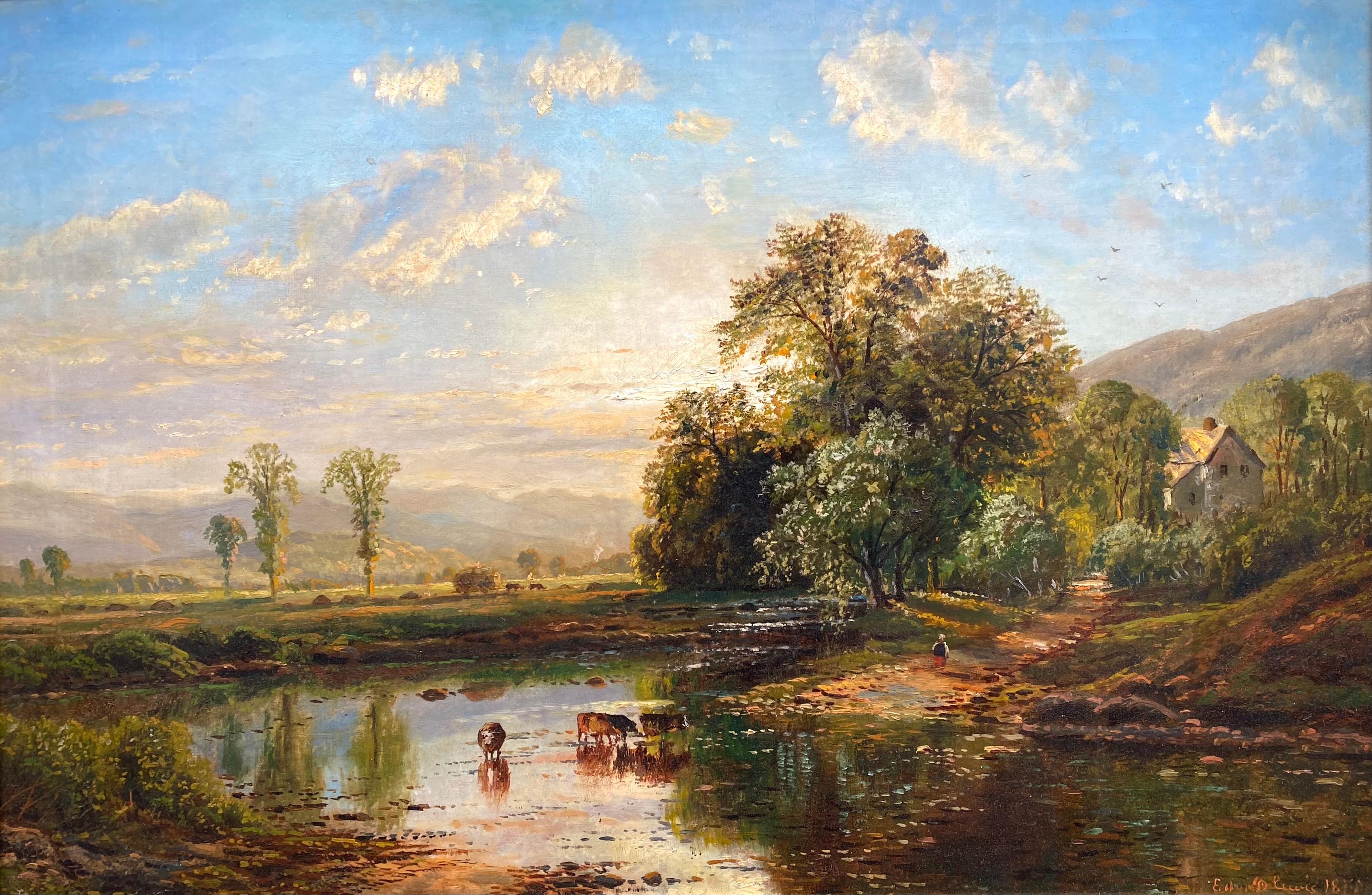 Beauté en Pennsylvanie - Académique Painting par Edmund Darch Lewis