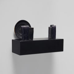 you are here, 2013, Glazed and gilt porcelain, painted aluminum
