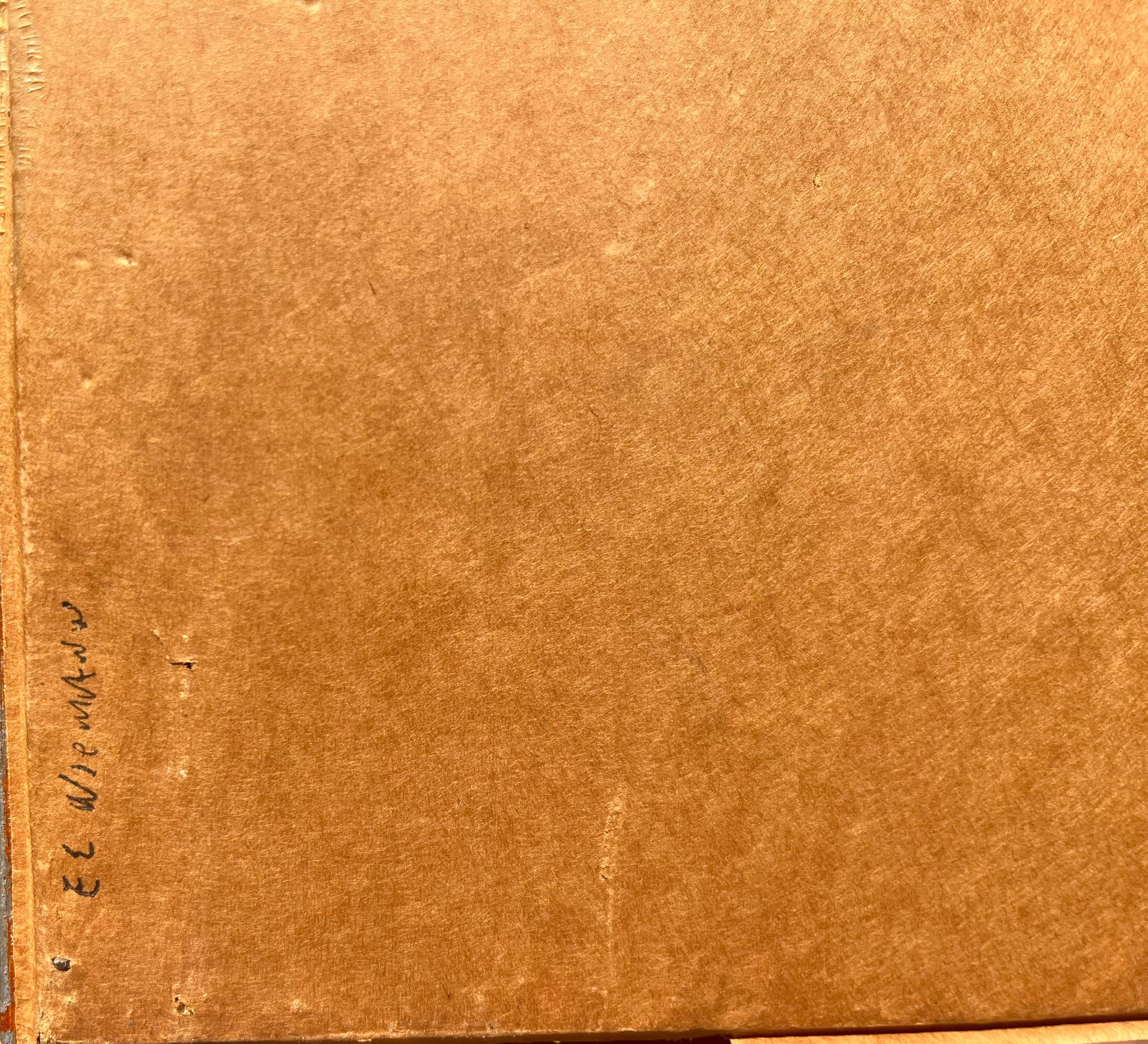 Dieses kühle kubistische Gemälde von Edmund E. Niemann ist eine fesselnde Erforschung von Form und Farbe und verkörpert die Essenz der kubistischen Bewegung. Durch seine einzigartige künstlerische Vision dekonstruiert Niemann die konventionelle