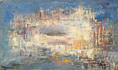 Pittura cubista astratta ad olio