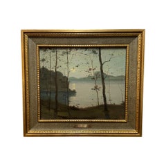 1931 American Impressionist TONALIST Nocturnal Missouri Landscape Painting