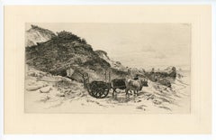 "Cerca de Mattakeesett" grabado original