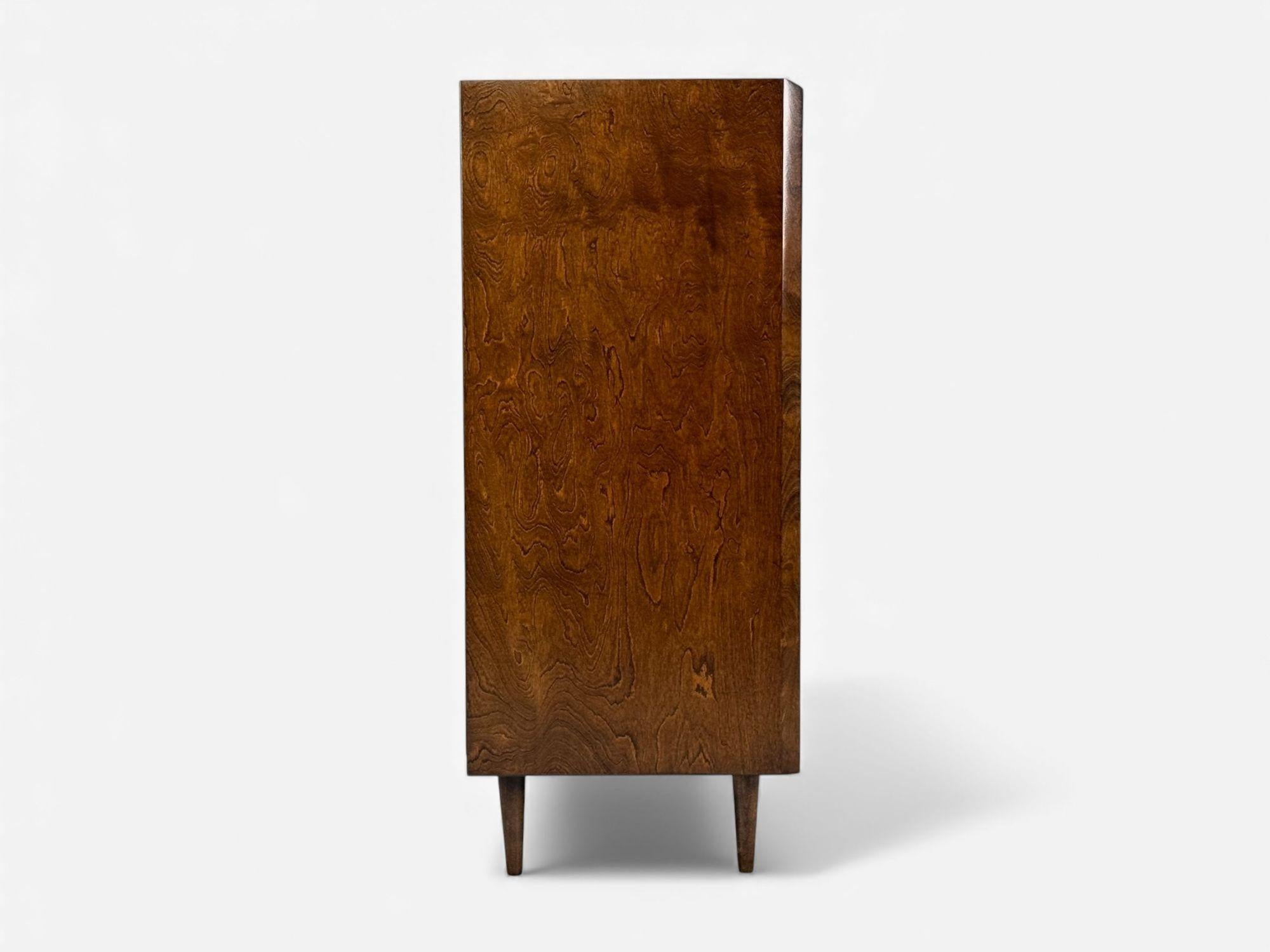 Edmund J Spence, Swedish Modern, Maple, Wave Highboy, Sweden, 1950s For Sale 6
